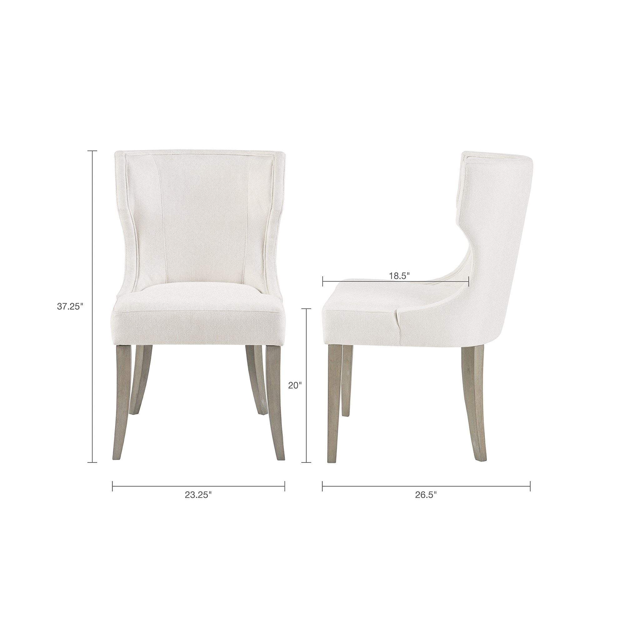 Elegant Design Dining Chair Polyester - Cream