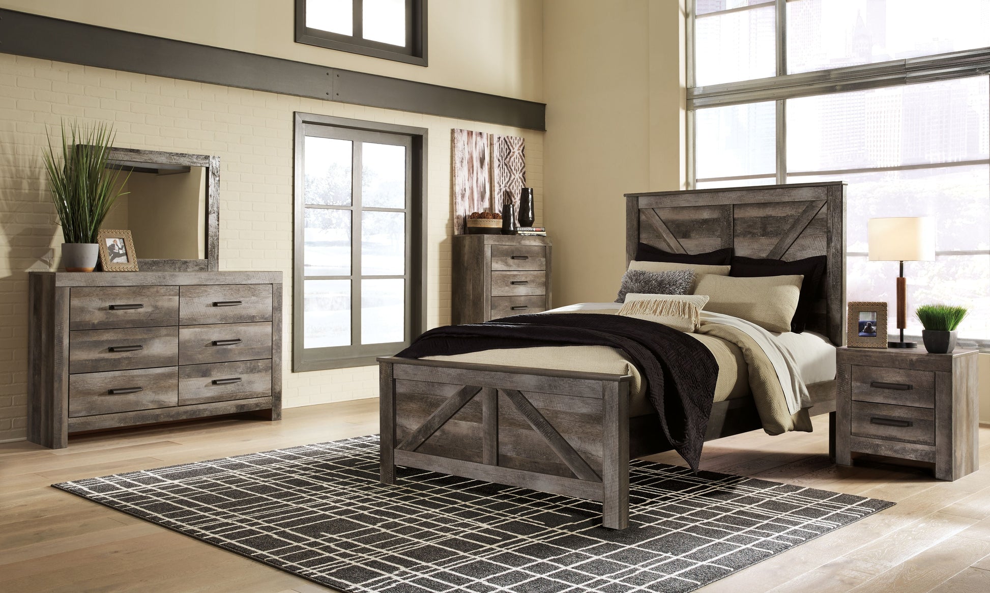 Signature Design by Ashley® Wynnlow - Crossbuck Panel Bedroom Set | Meri Furniture