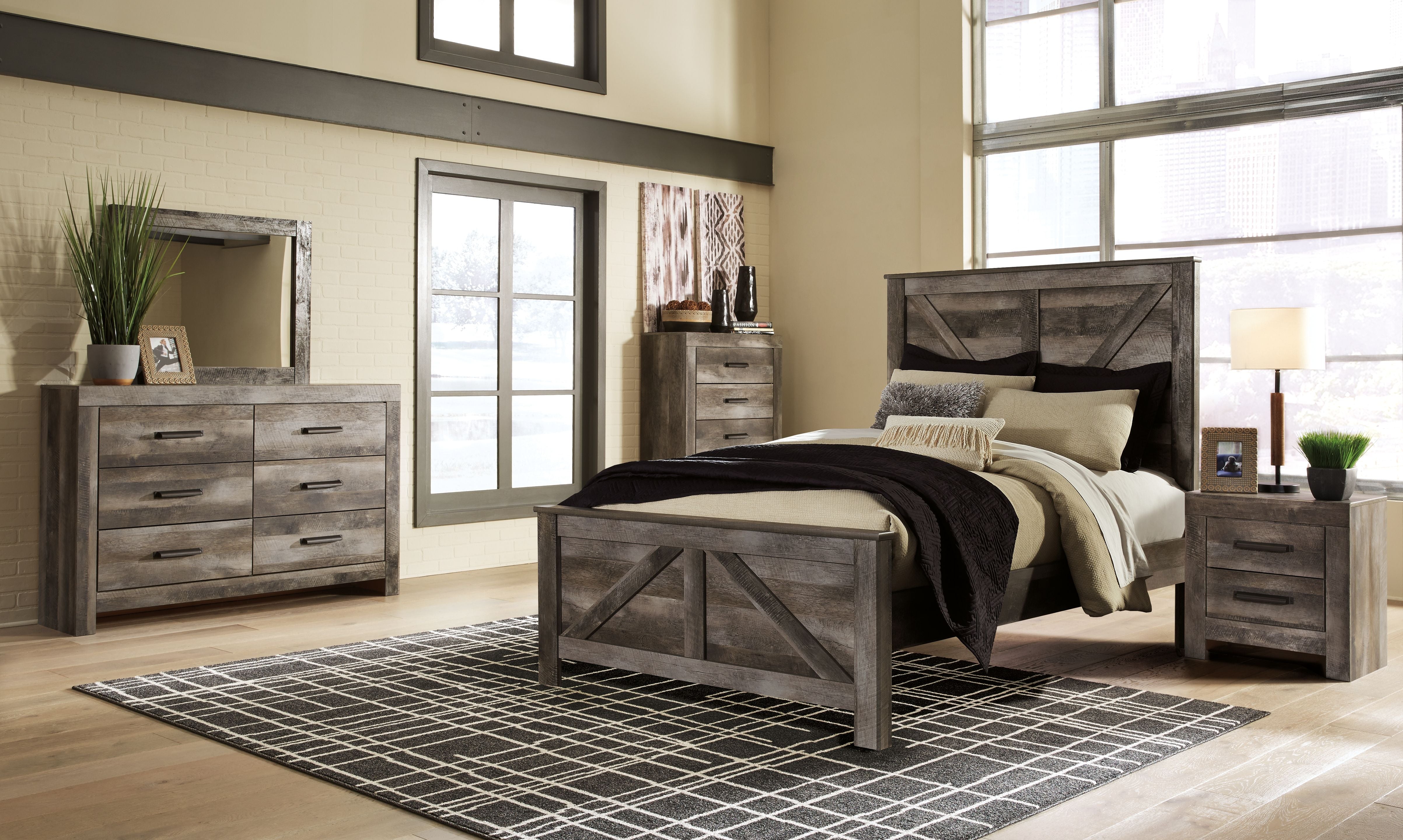Signature Design by Ashley® Wynnlow - Crossbuck Panel Bedroom Set | Meri Furniture
