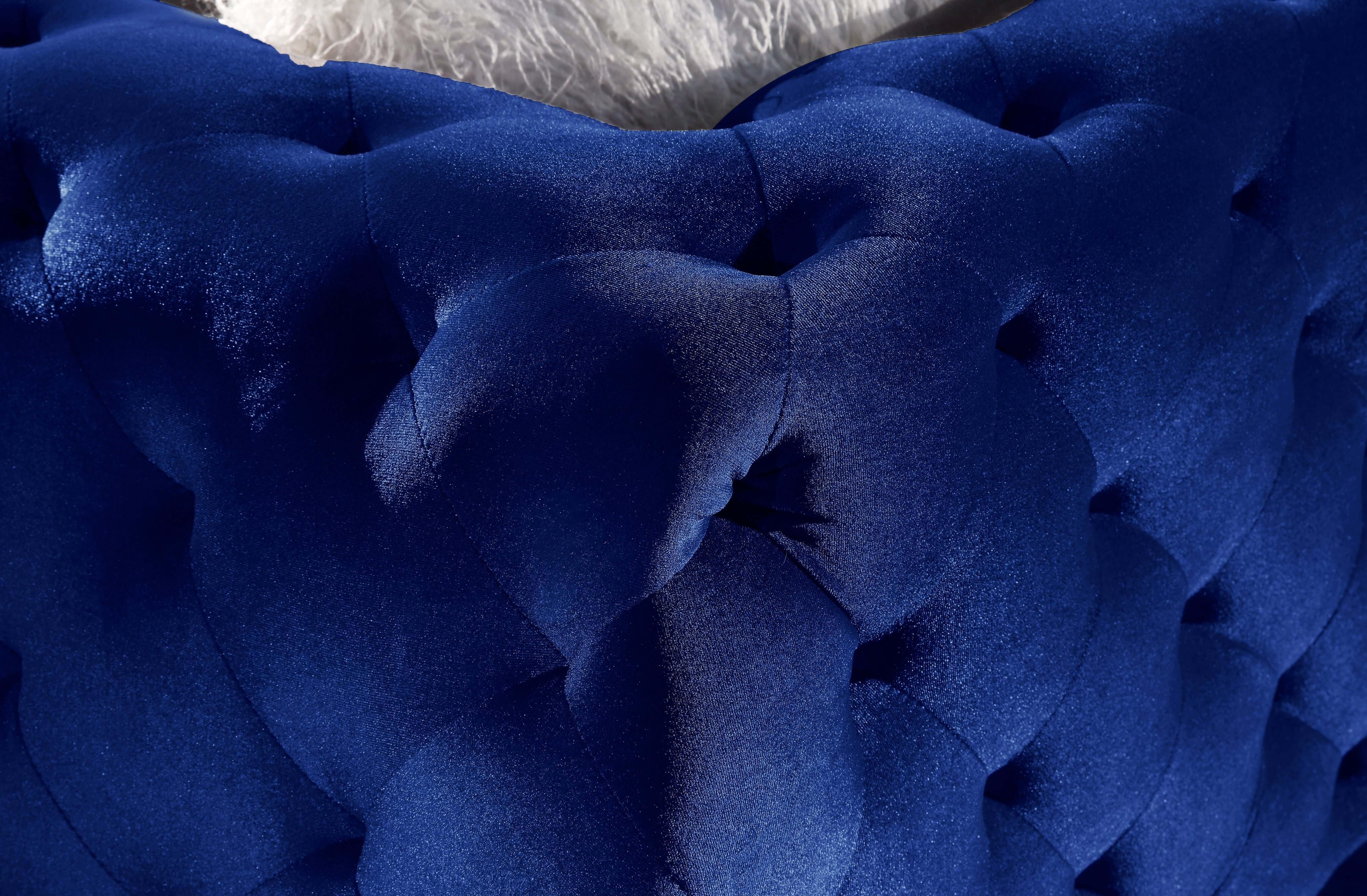 Modern Velvet Loveseat/ Sofa with Wood Frame and Metal Legs