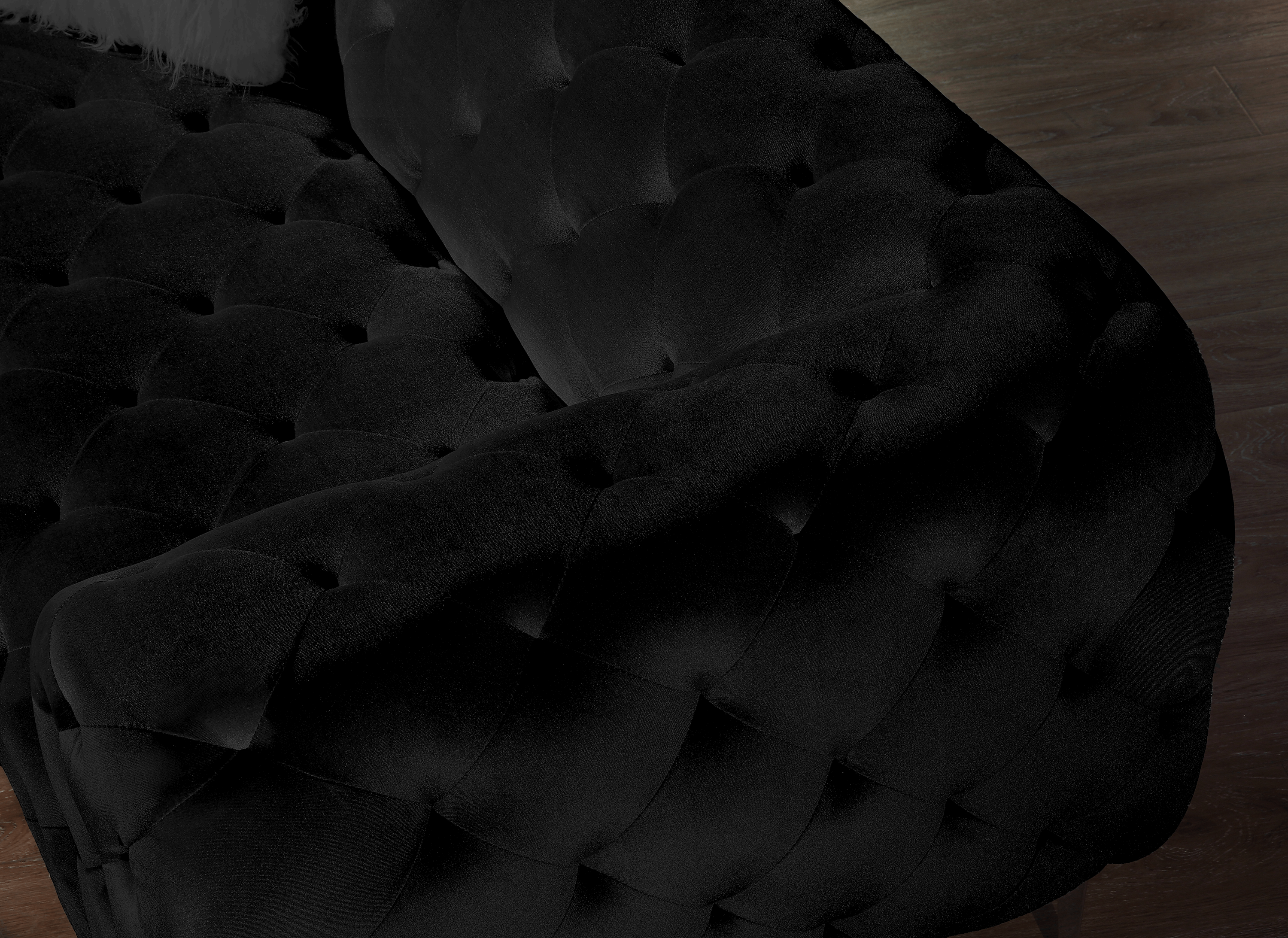 Modern Velvet Loveseat/ Sofa with Wood Frame and Metal Legs