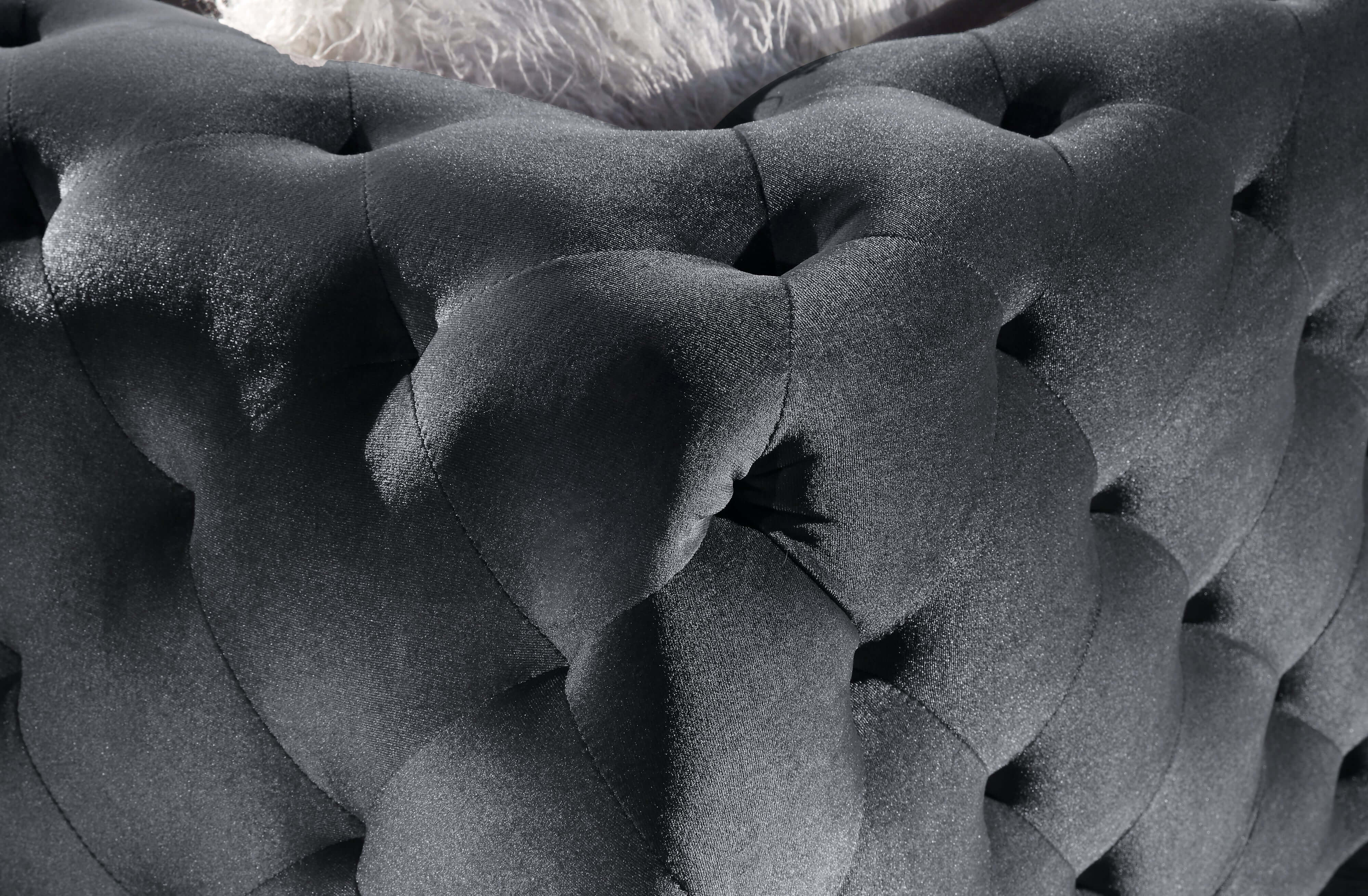 Modern Velvet Loveseat/ Sofa with Wood Frame and Metal Legs