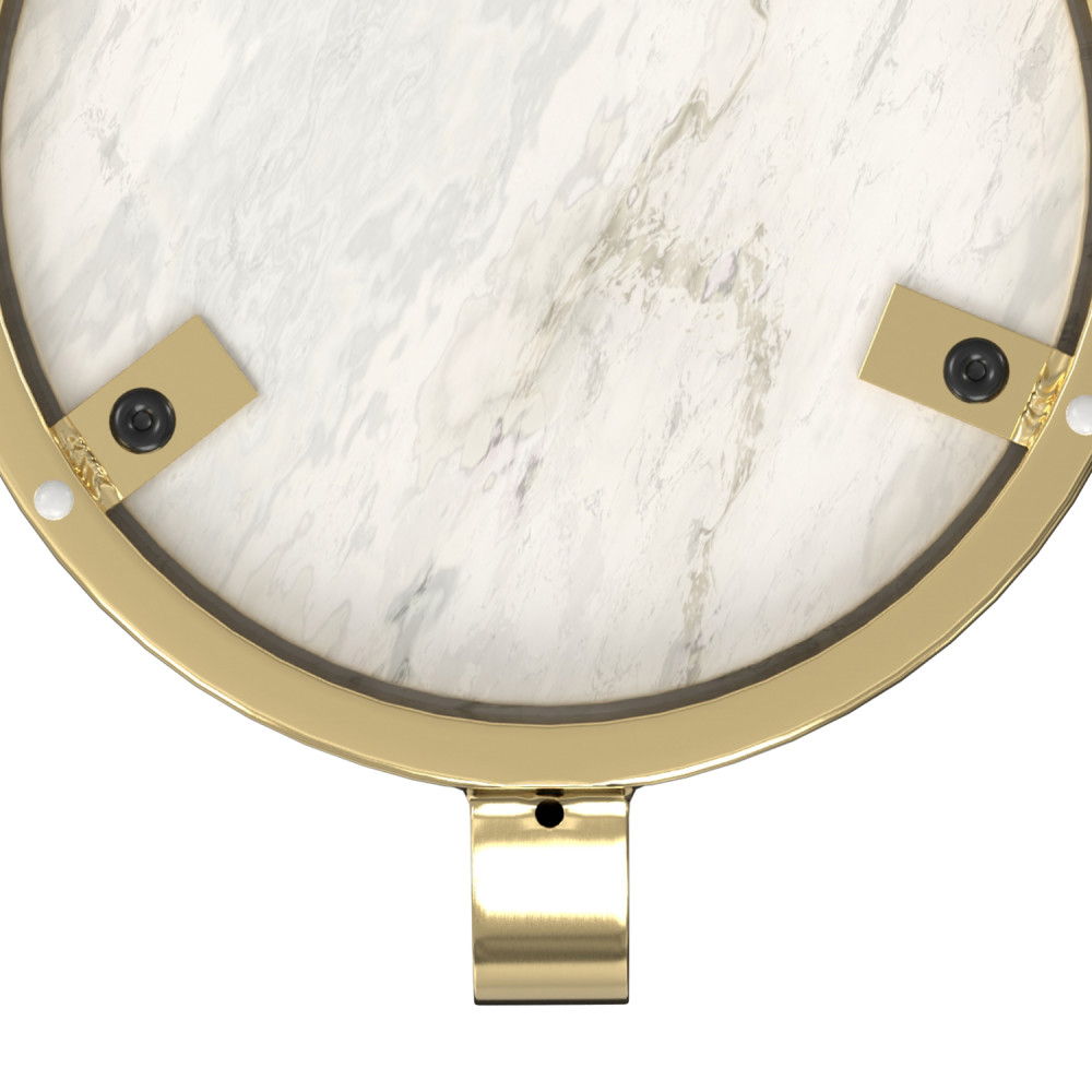 Sylvie - Side Table - White / Gold