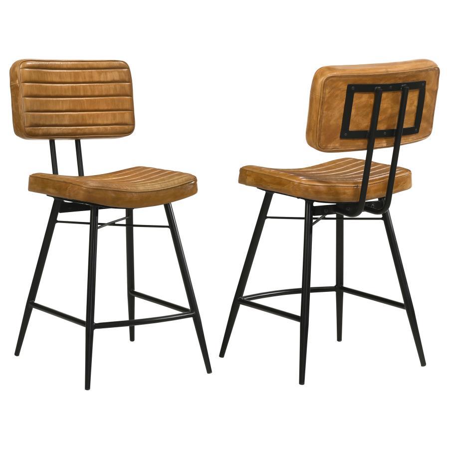 Coaster Fine Furniture Partridge - Leather Counter Chair (Set of 2) | Meri Furniture