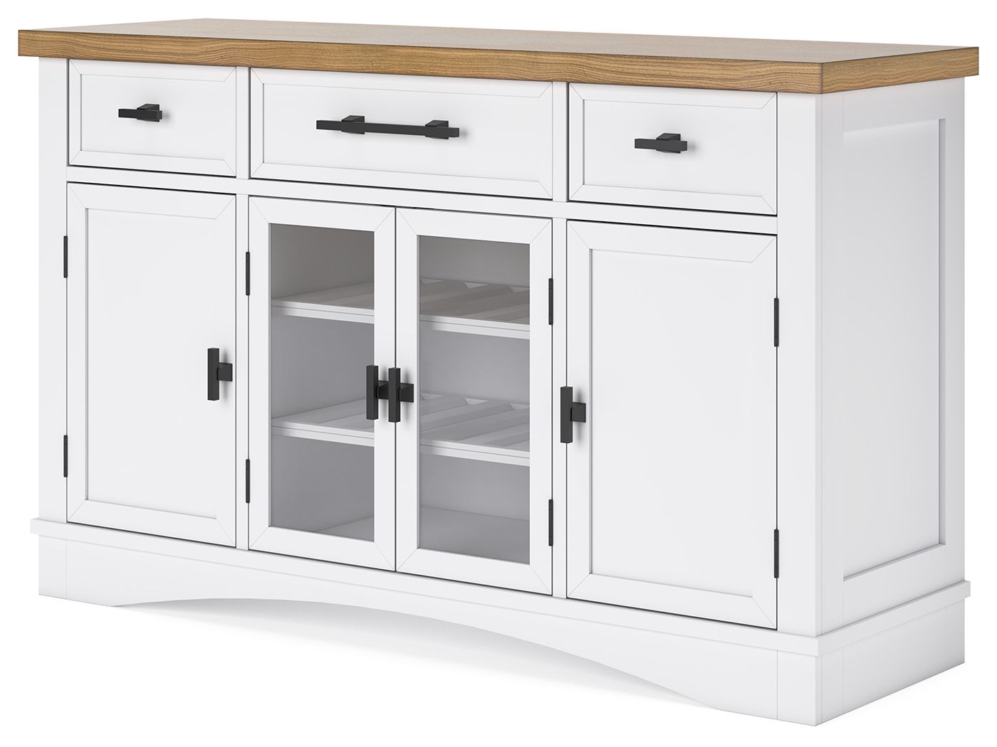 Signature Design by Ashley® Ashbryn - White / Natural - Dining Room Server | Meri Furniture