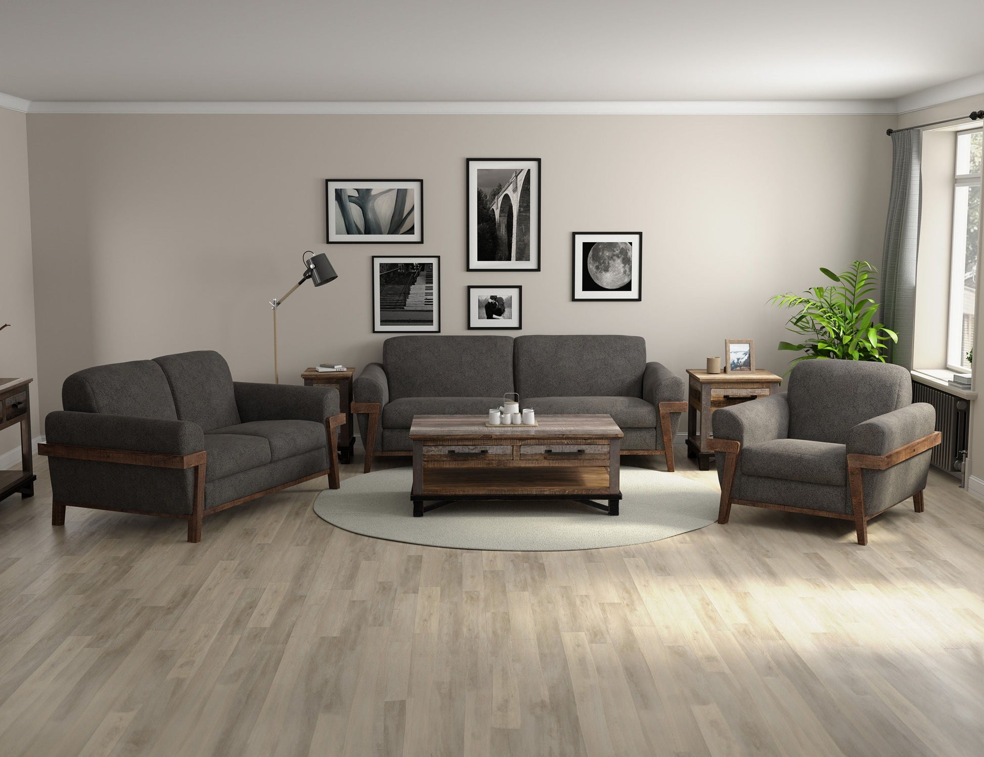 International Furniture Direct Loft Brown - Sofa | Meri Furniture