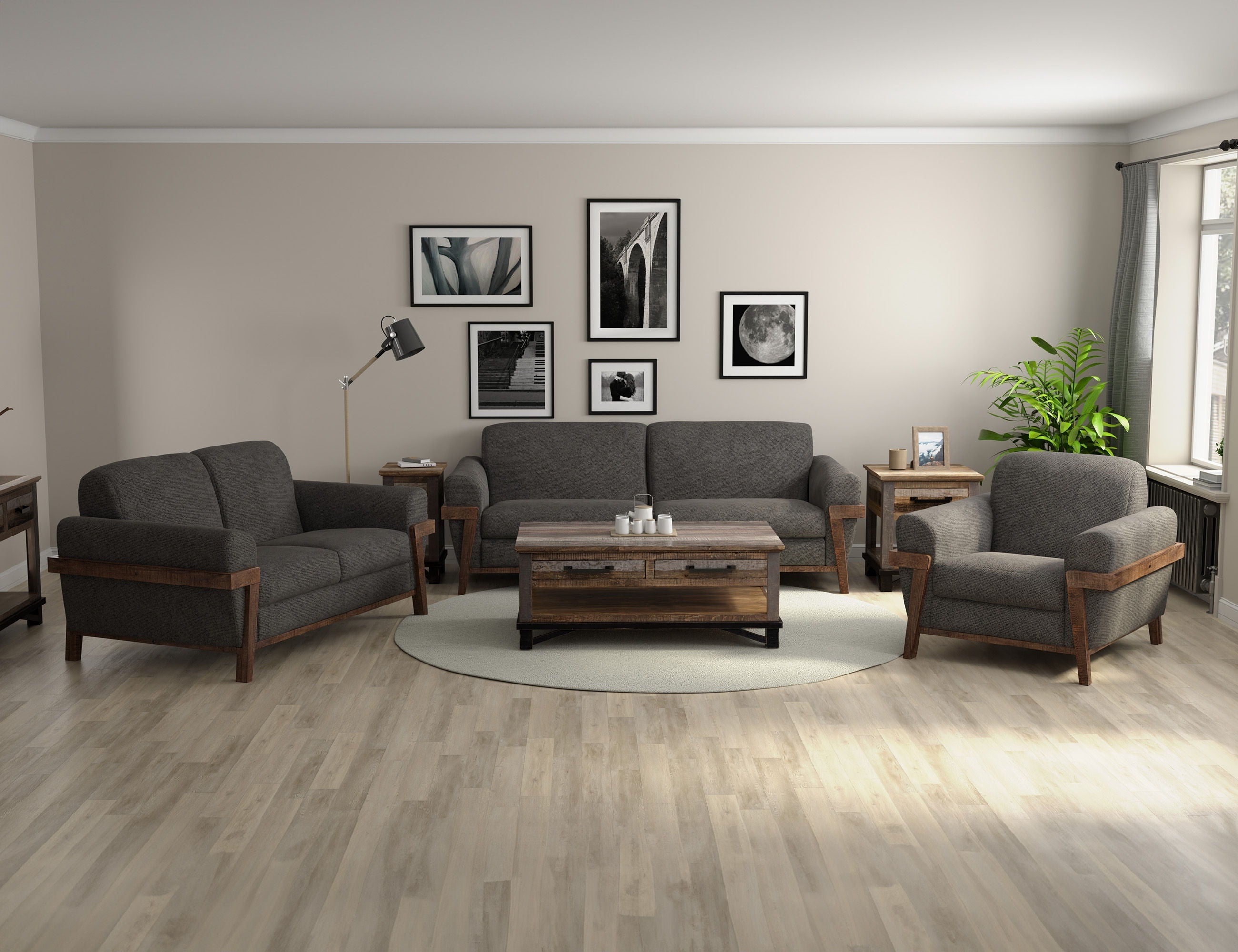 International Furniture Direct Loft Brown - Sofa | Meri Furniture