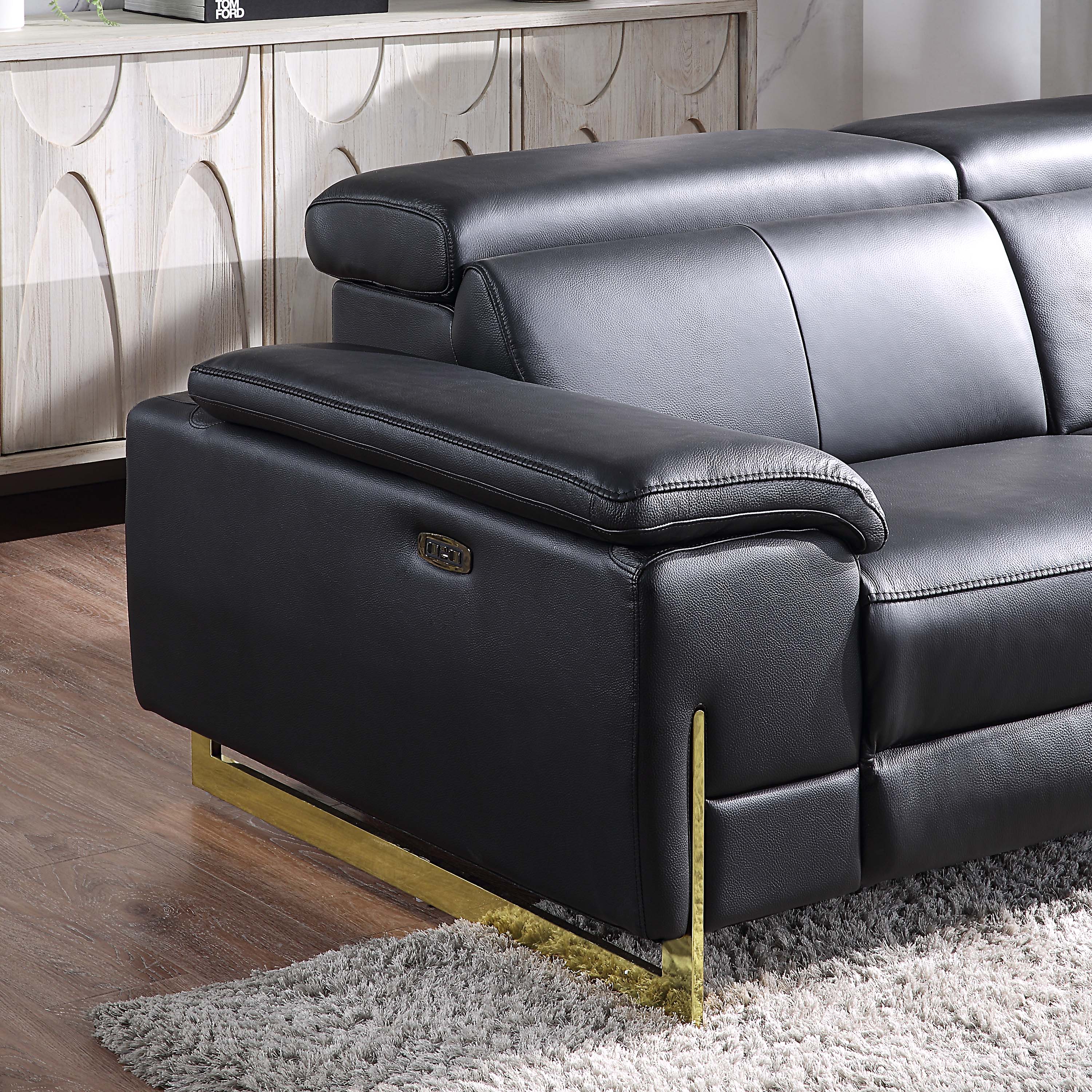 Luxury Reclining Genuine Leather Loveseat/Sofa