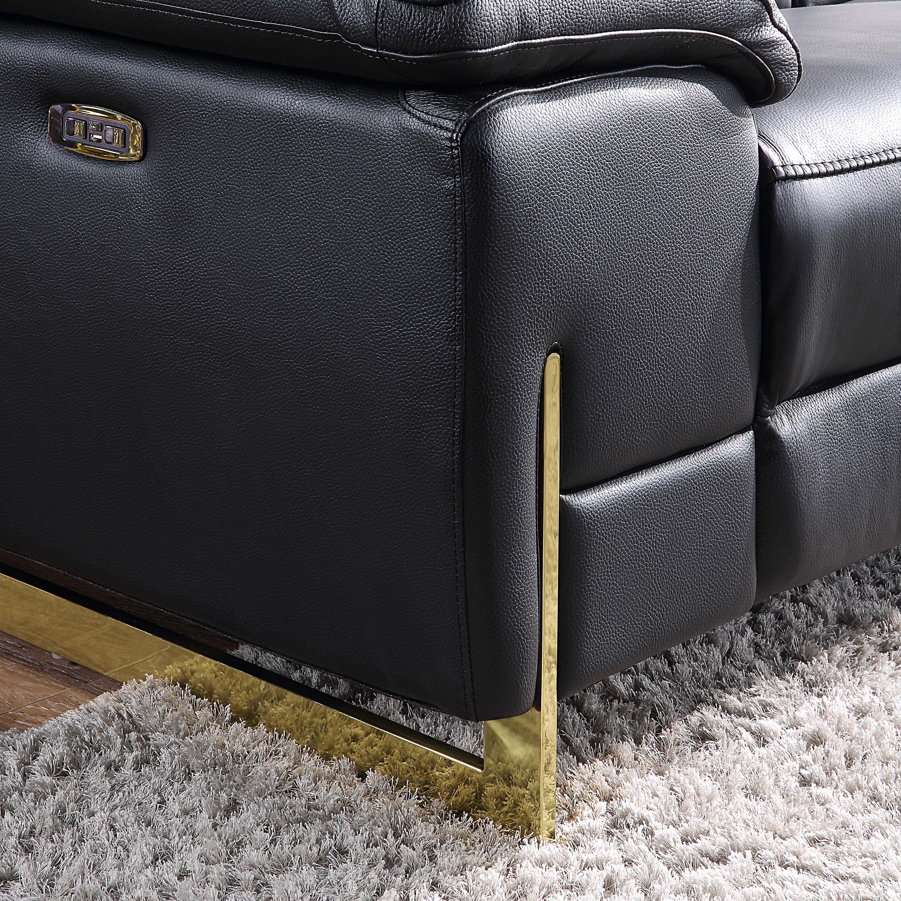 Luxury Reclining Genuine Leather Loveseat/Sofa