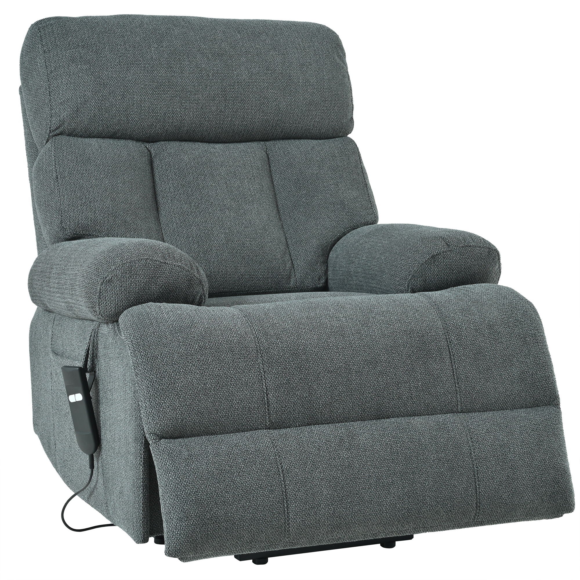Oversized Power Lift Recliner Chai With Remote Control, Side Pocket, Spacious Seat