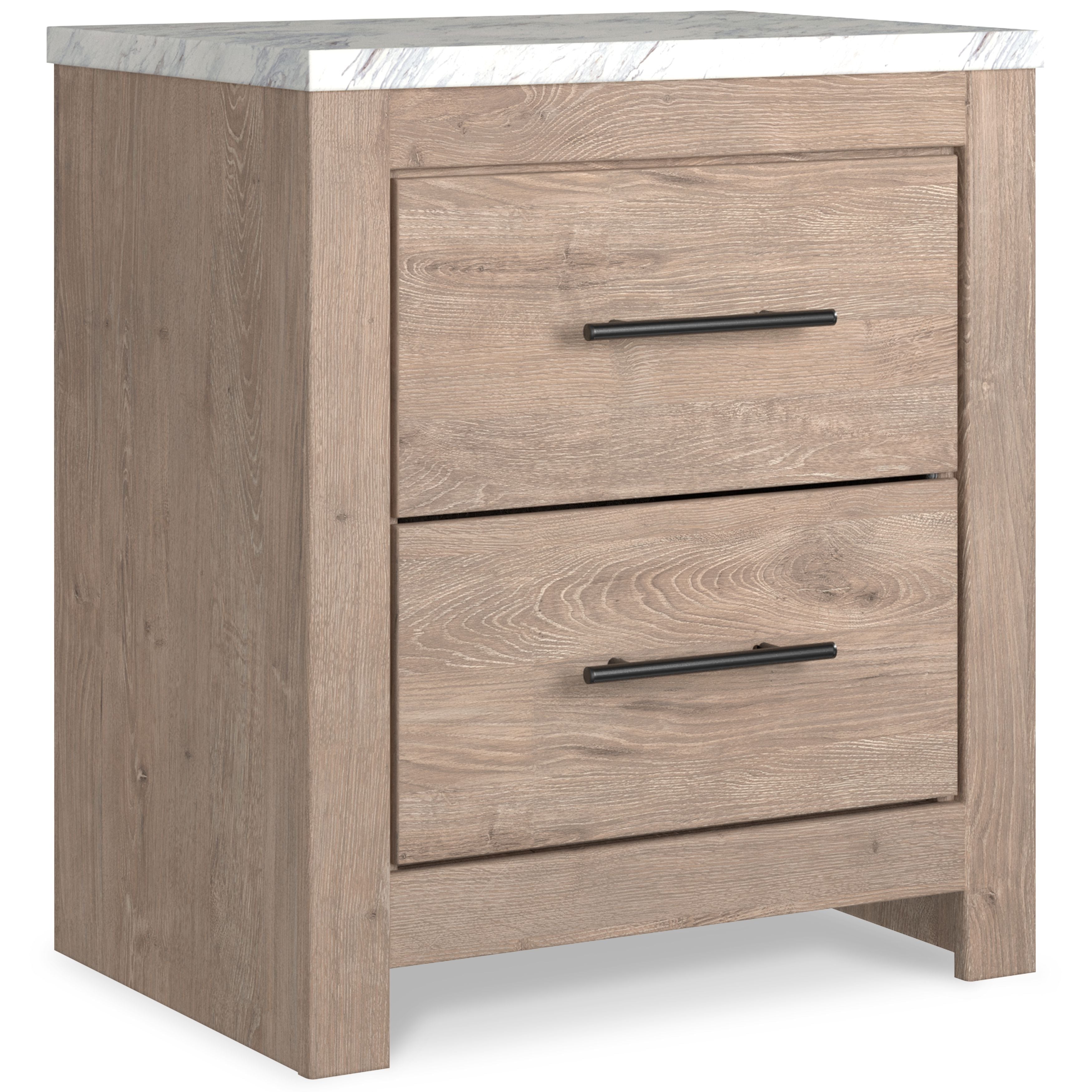 Ashley Furniture Senniberg - Light Brown - Two Drawer Night Stand | Meri Furniture
