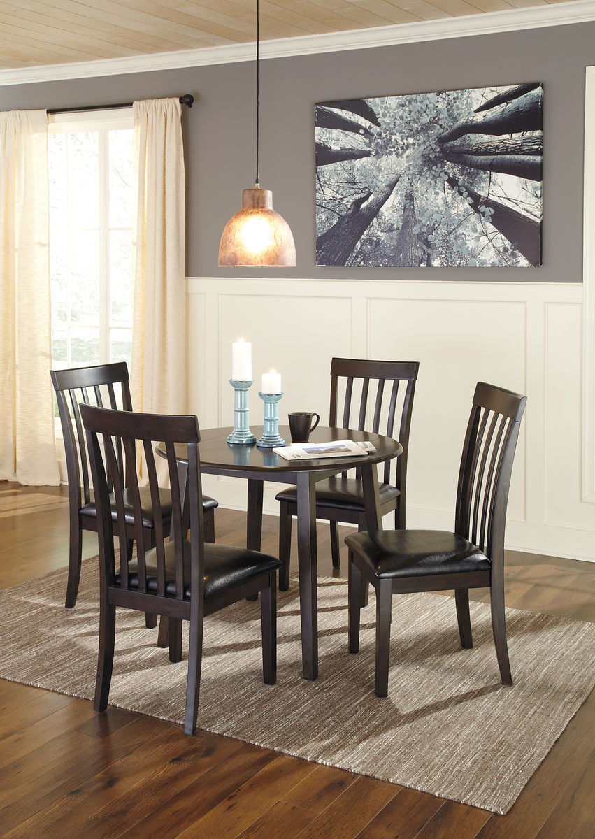 Signature Design by Ashley® Hammis - Round Dining Drop Leaf Table Set | Meri Furniture