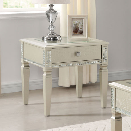 Furniture of America Adina - End Table - Silver | Meri Furniture