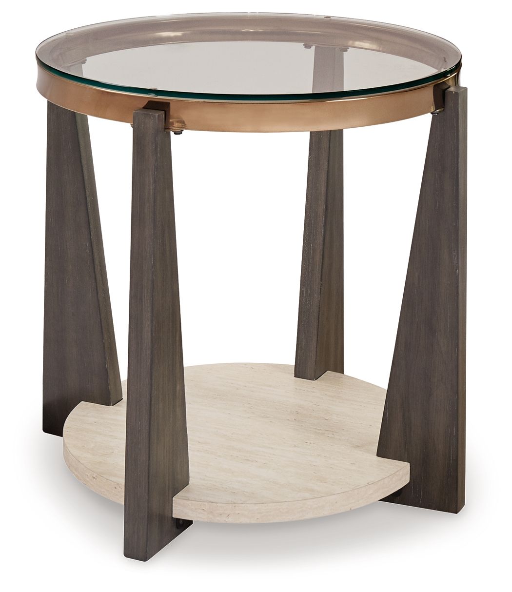 Signature Design by Ashley® Frazwa - Multi - Round End Table | Meri Furniture