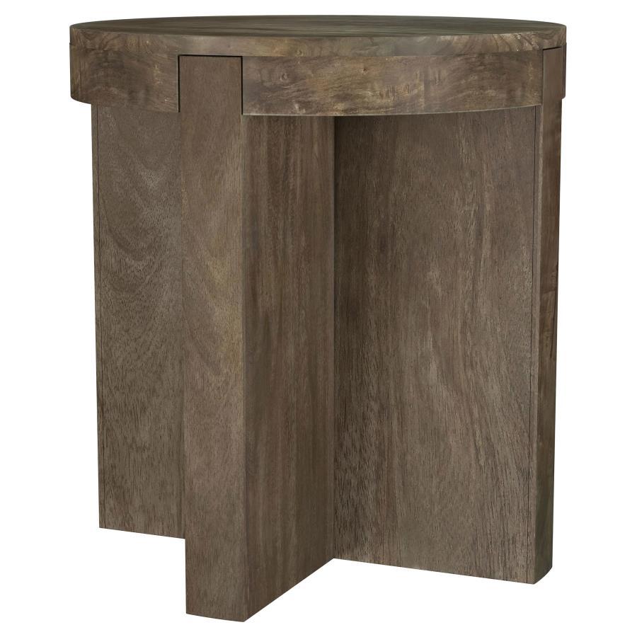Coaster Fine Furniture Kinkaid - Round Solid Mango Wood Table | Meri Furniture