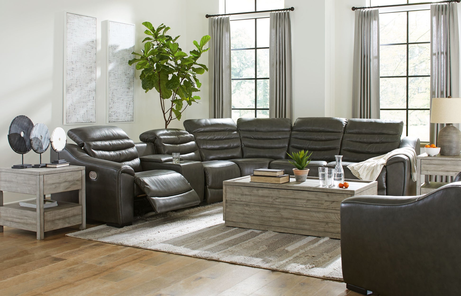 Signature Design by Ashley® Center Line - Power Recliner Sectional | Meri Furniture
