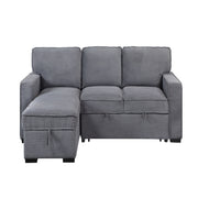 Territory - Pull Out Sofa Bed With Design - Dark Gray