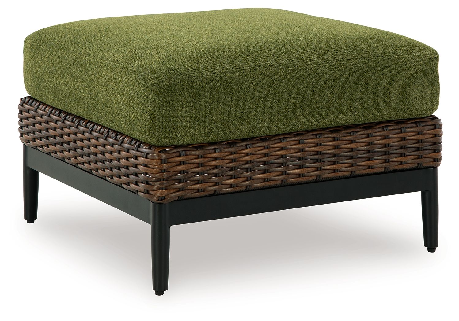 Signature Design by Ashley® Horizon Hall - Brown / Green - Ottoman With Cushion | Meri Furniture