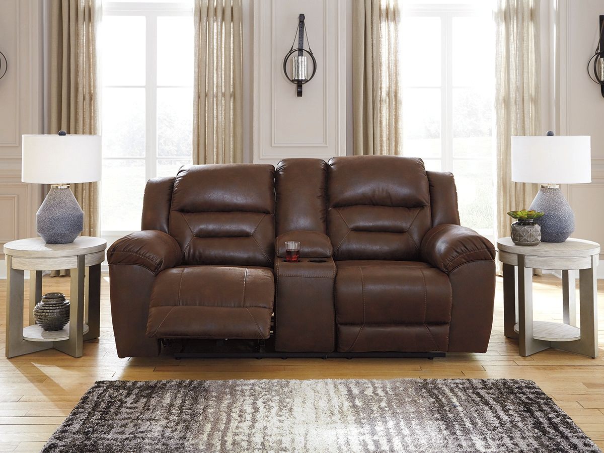 Ashley Furniture Stoneland - Reclining Loveseat | Meri Furniture