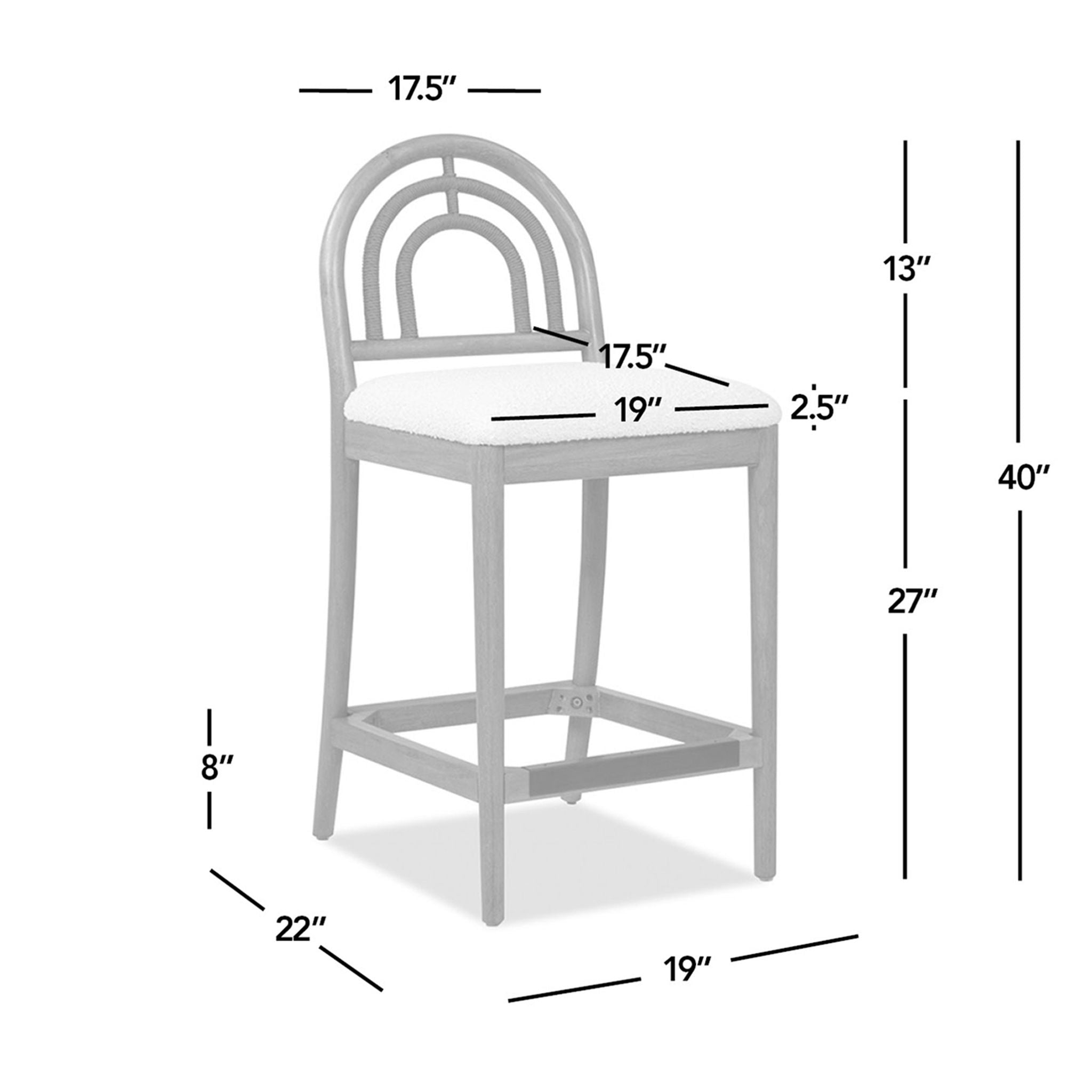 Panama - Curved Back Cane Bar Stool (Set of 2)