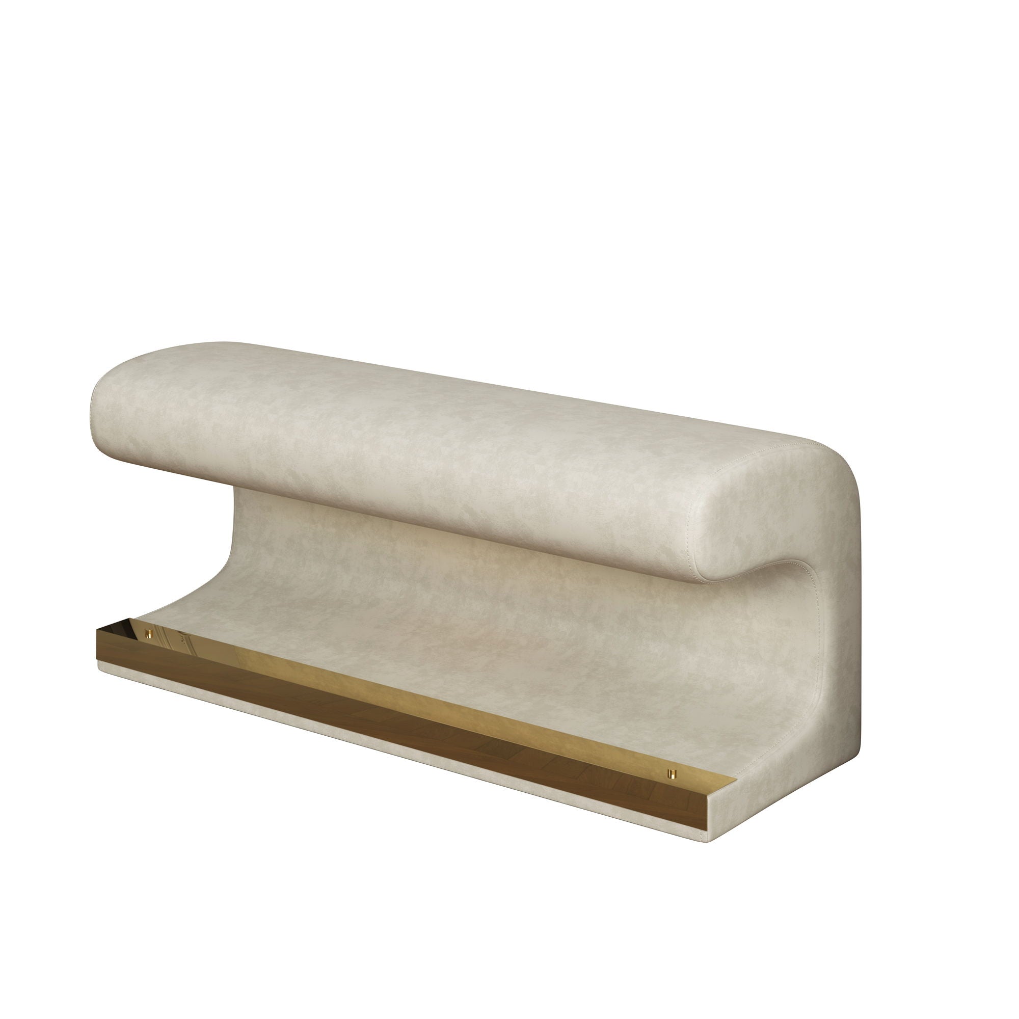 Modern Upholstered Entryway Bench With LED Sensor Light
