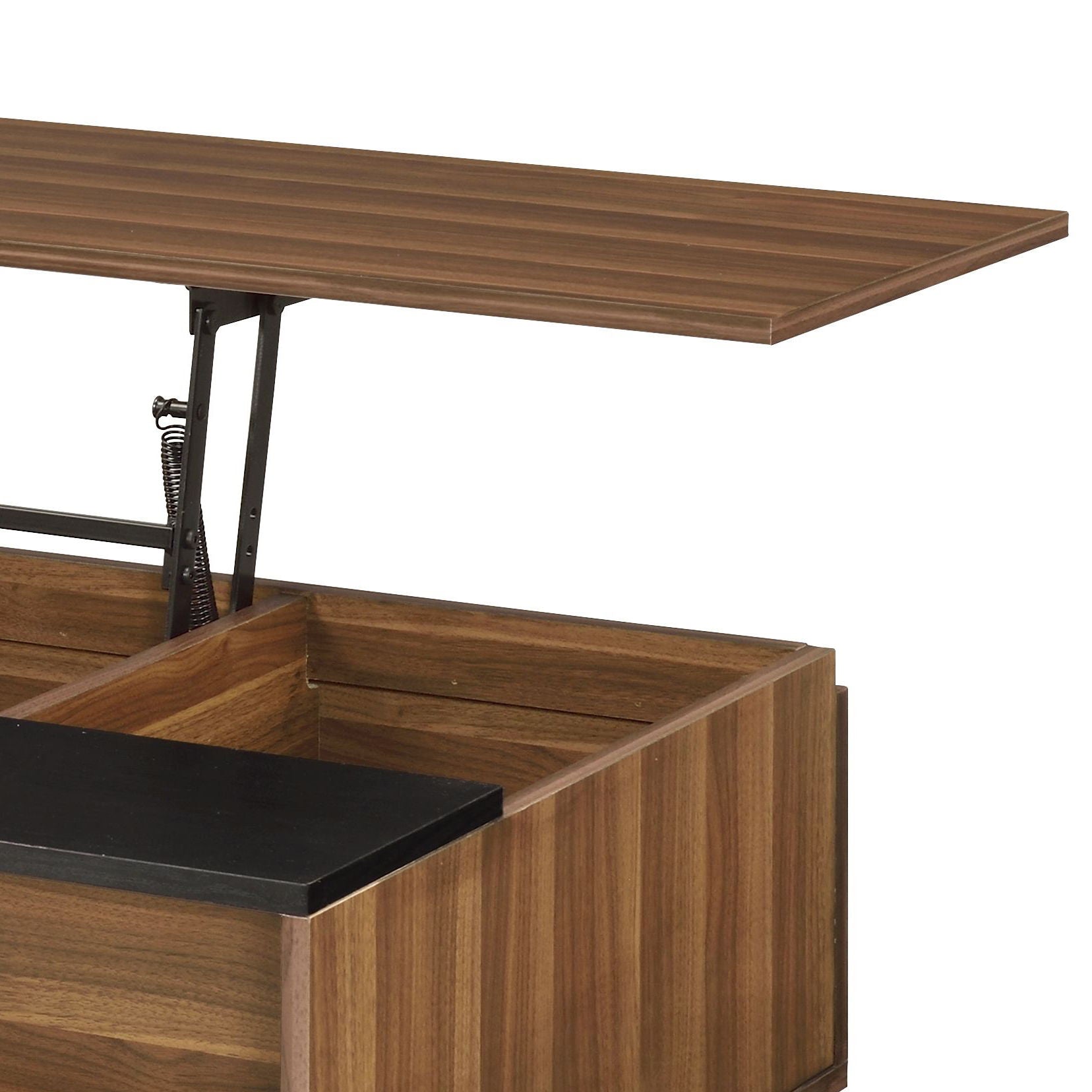 Avala - Coffee Table With Lift Top - Walnut / Black