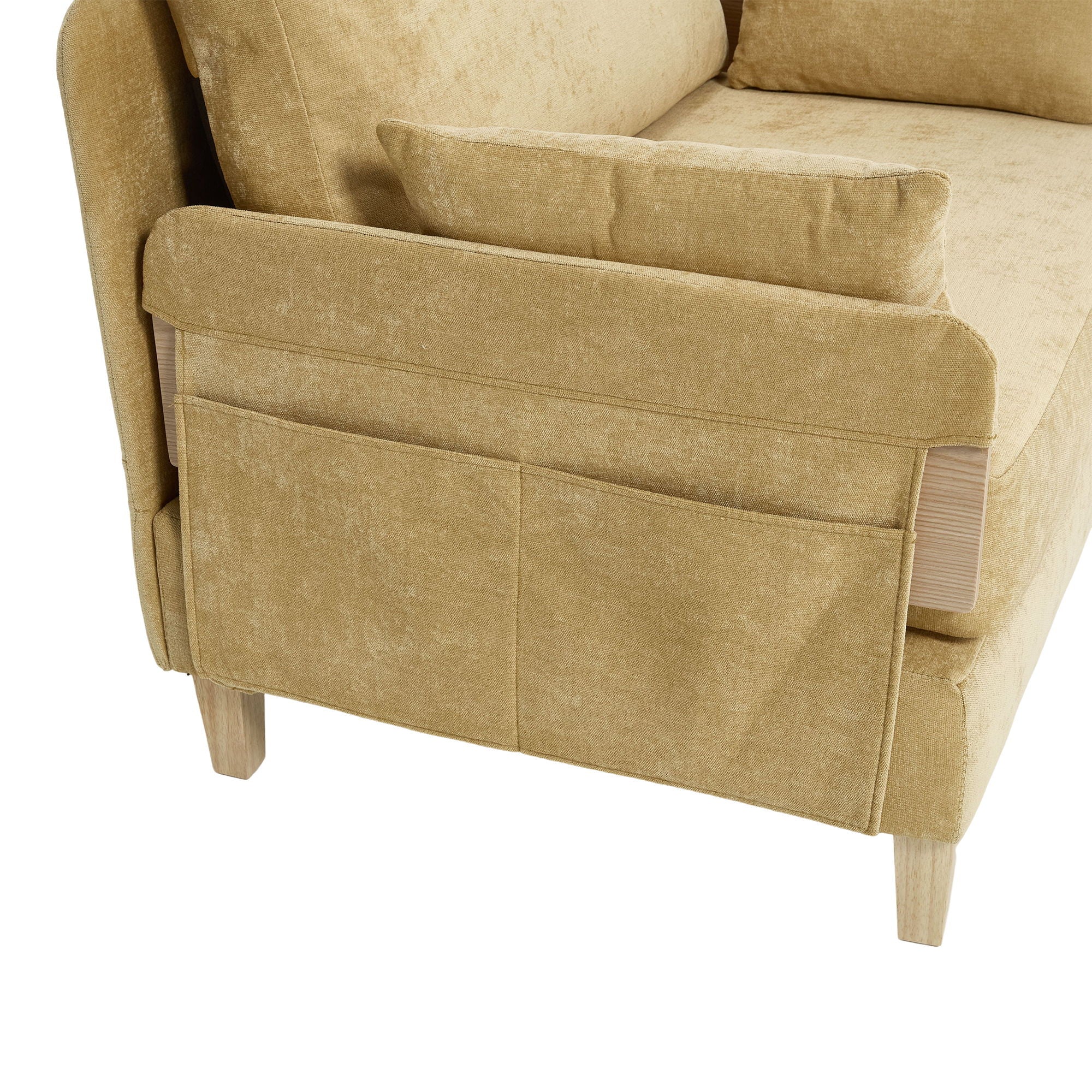 Mid Century Modern Foldable Sofa Bed, 3 In 1 Convertible Sleeper With 3 Pillows