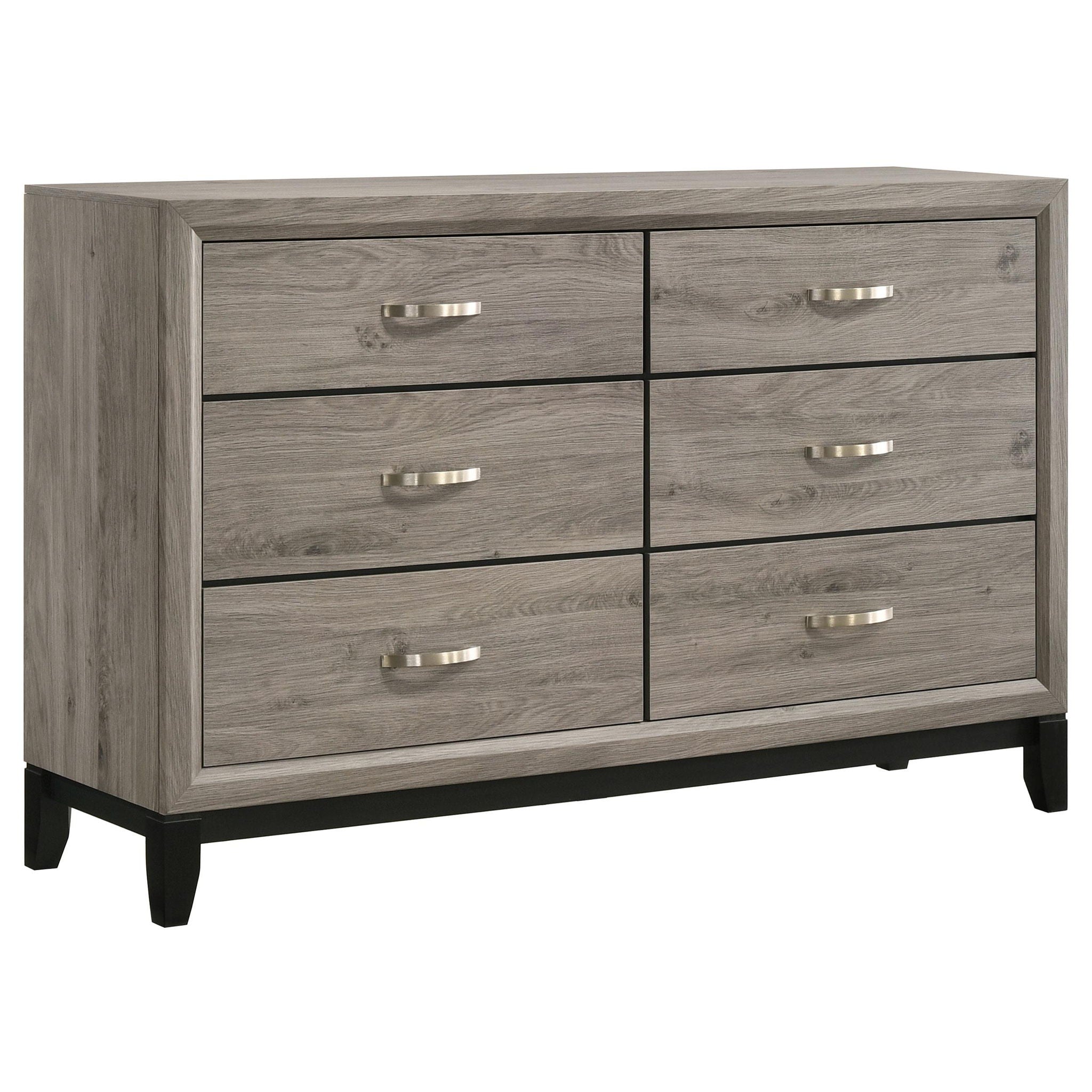 Watson Five-piece Eastern King Bedroom Set Light Taupe