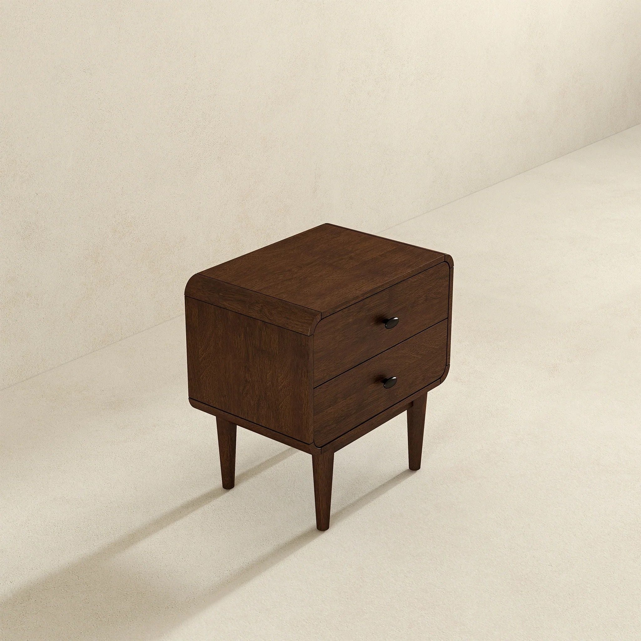 Alexa - Mid-Century Modern Style Night Stand - Brown