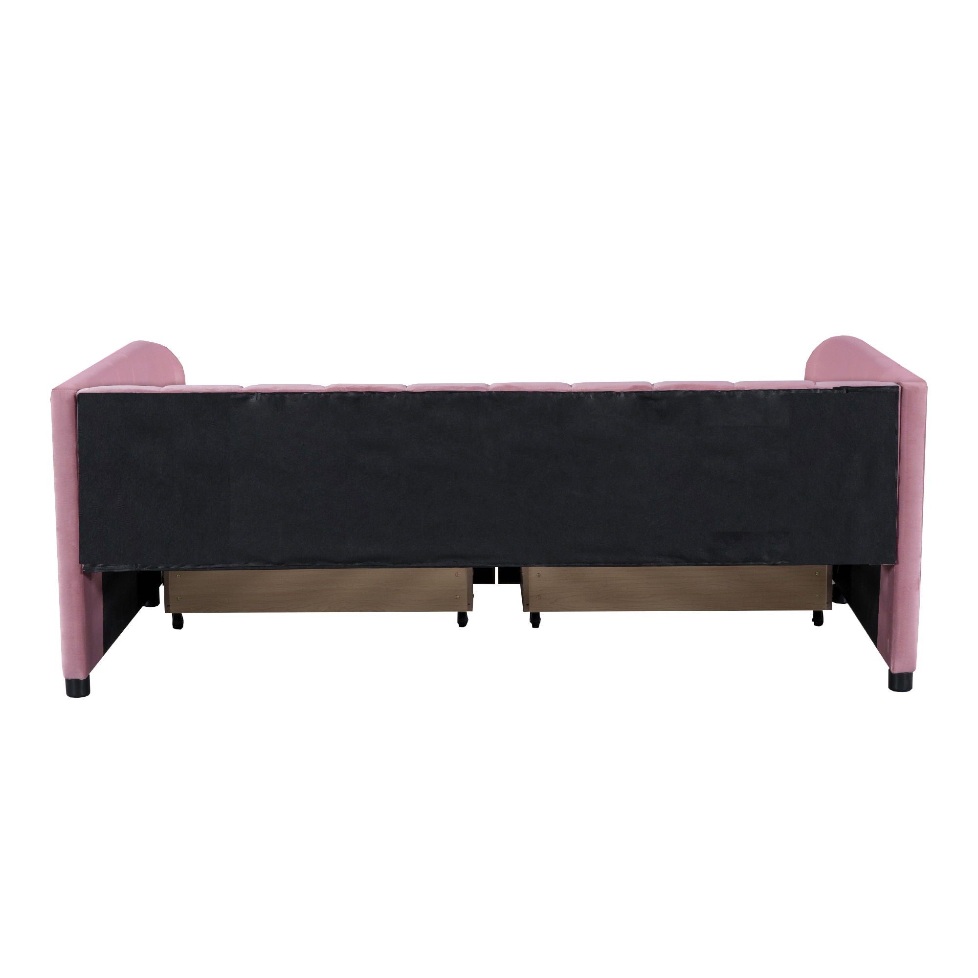 Upholstered Daybed With Ergonomic Design Backrest