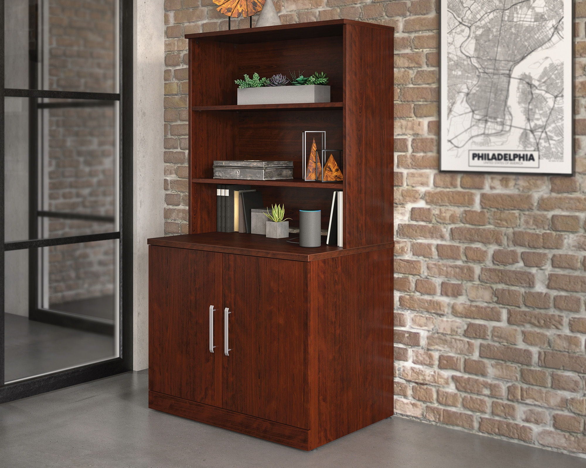 2-Shelf Hutch for Cabinet in Cherry