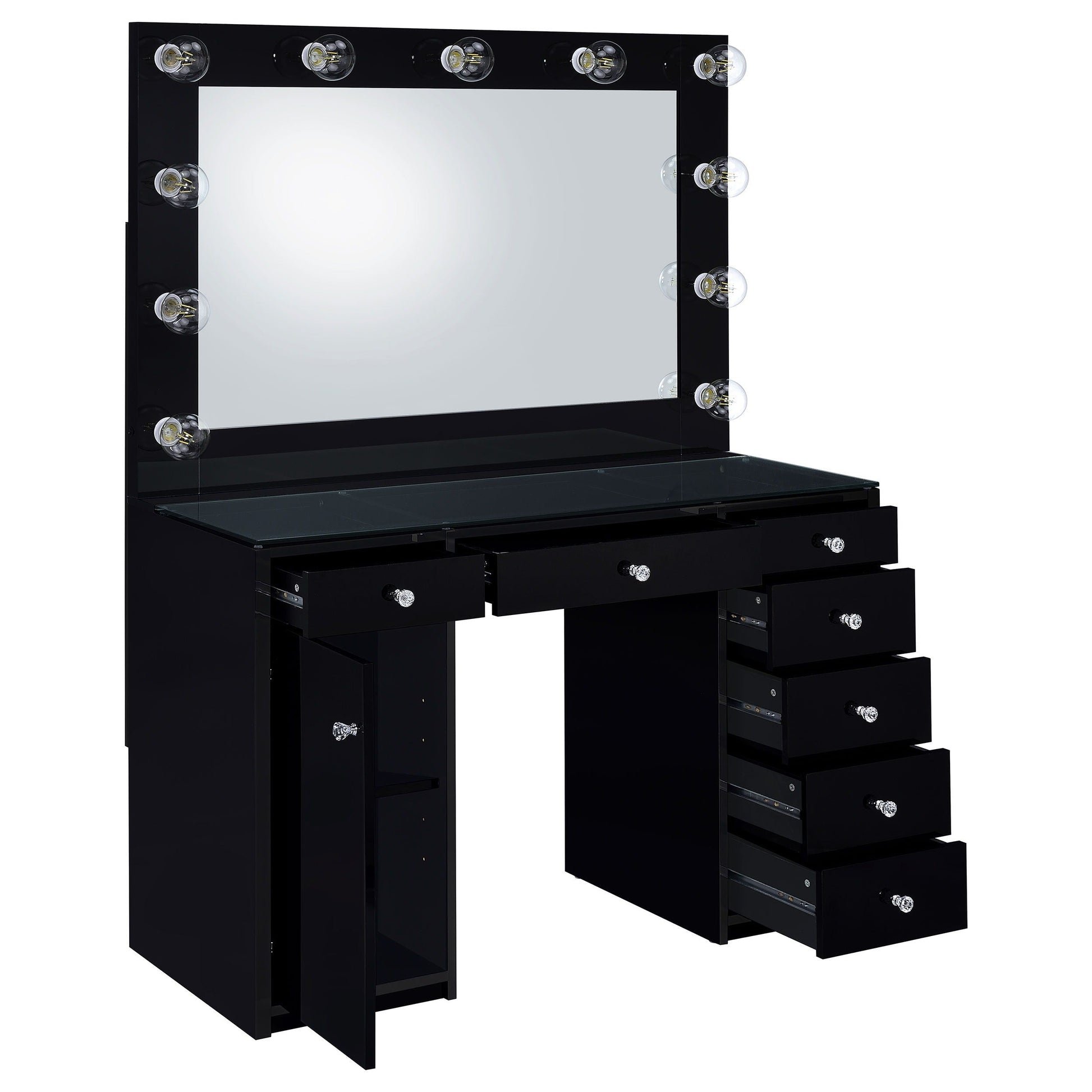 Coaster Fine Furniture Acena - 7-Drawer Vanity Set With Lighting | Meri Furniture