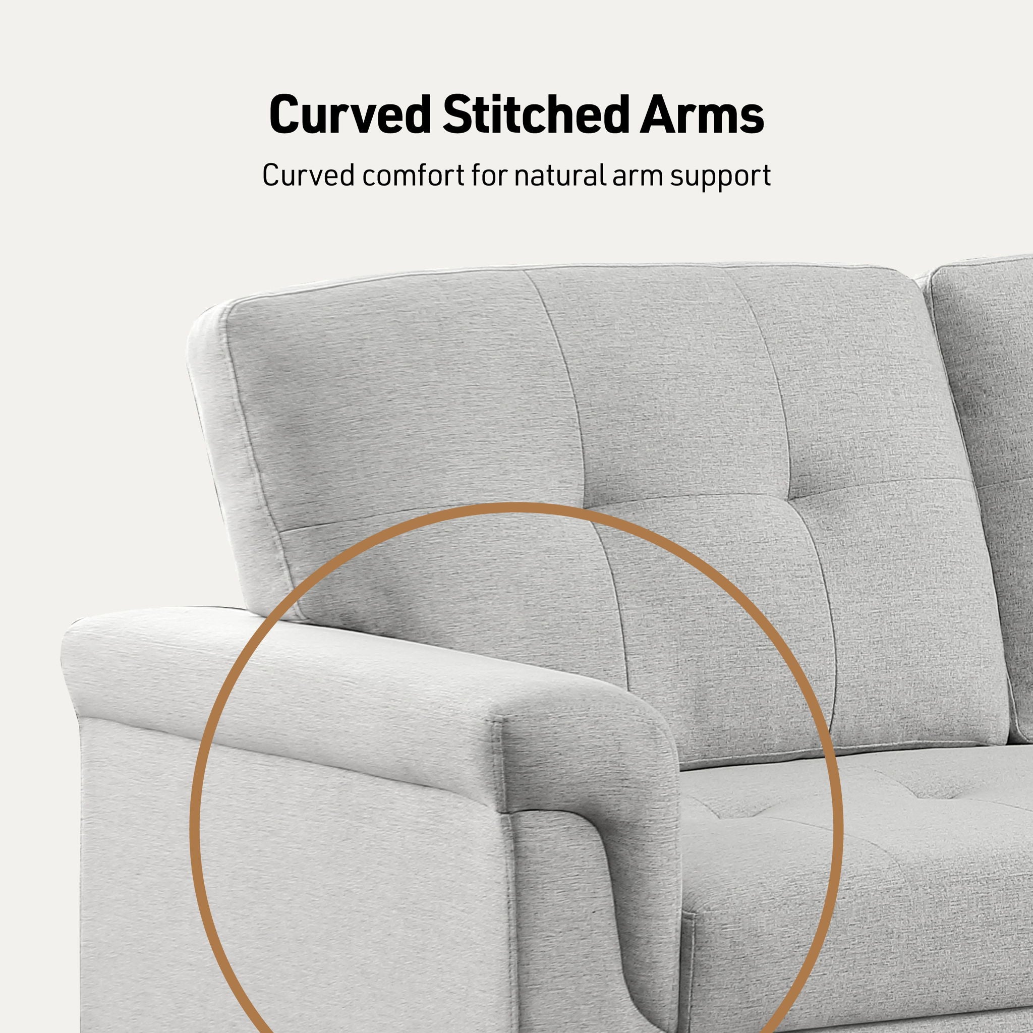 Lucca - Linen Reversible Sleeper Sectional Sofa With Storage Chaise