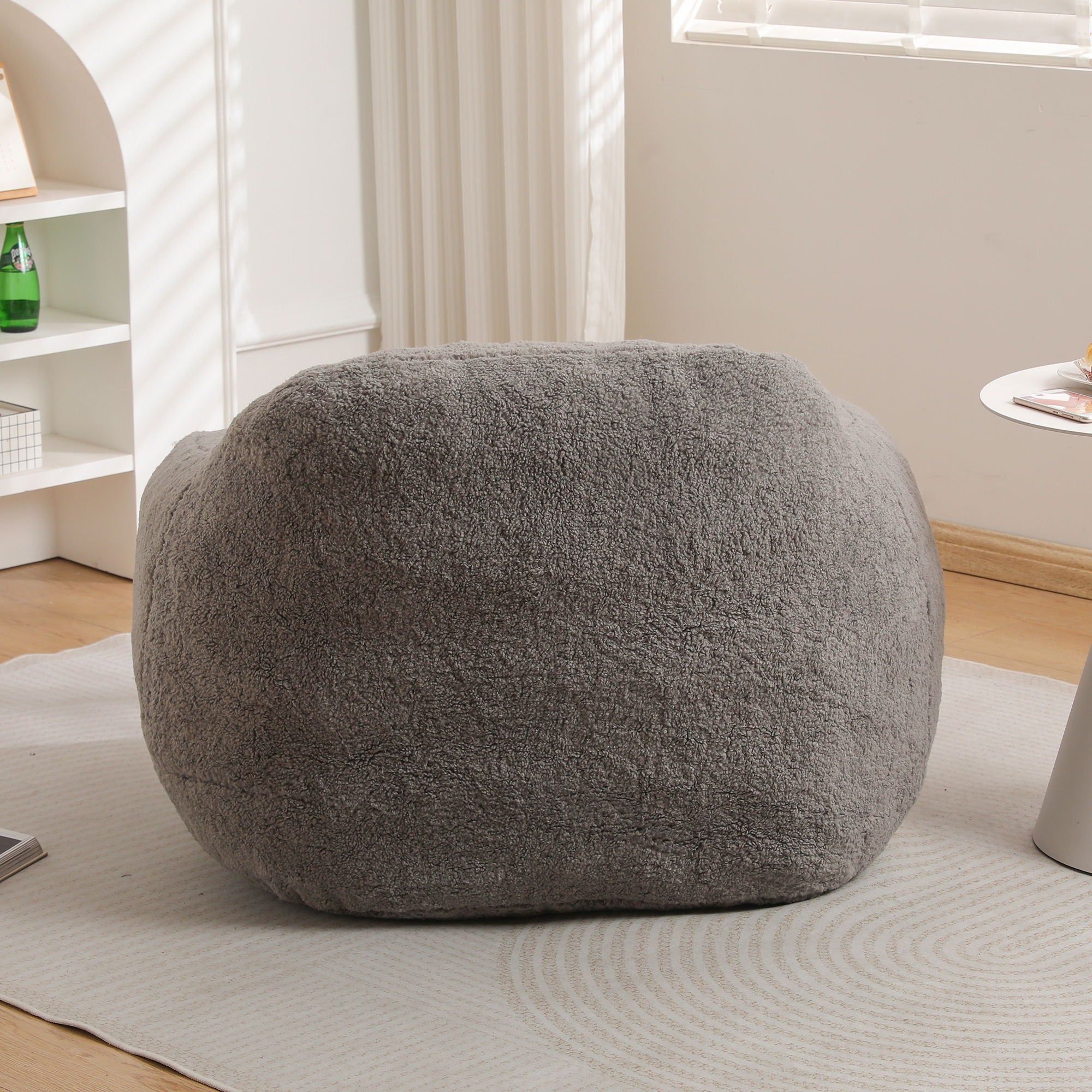 Giant Bean Bag Chair, Spacious Memory Foam With Armrests