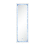 ACME Noralie - Floor Mirror - Mirrored & Faux Diamonds - 60" | Meri Furniture