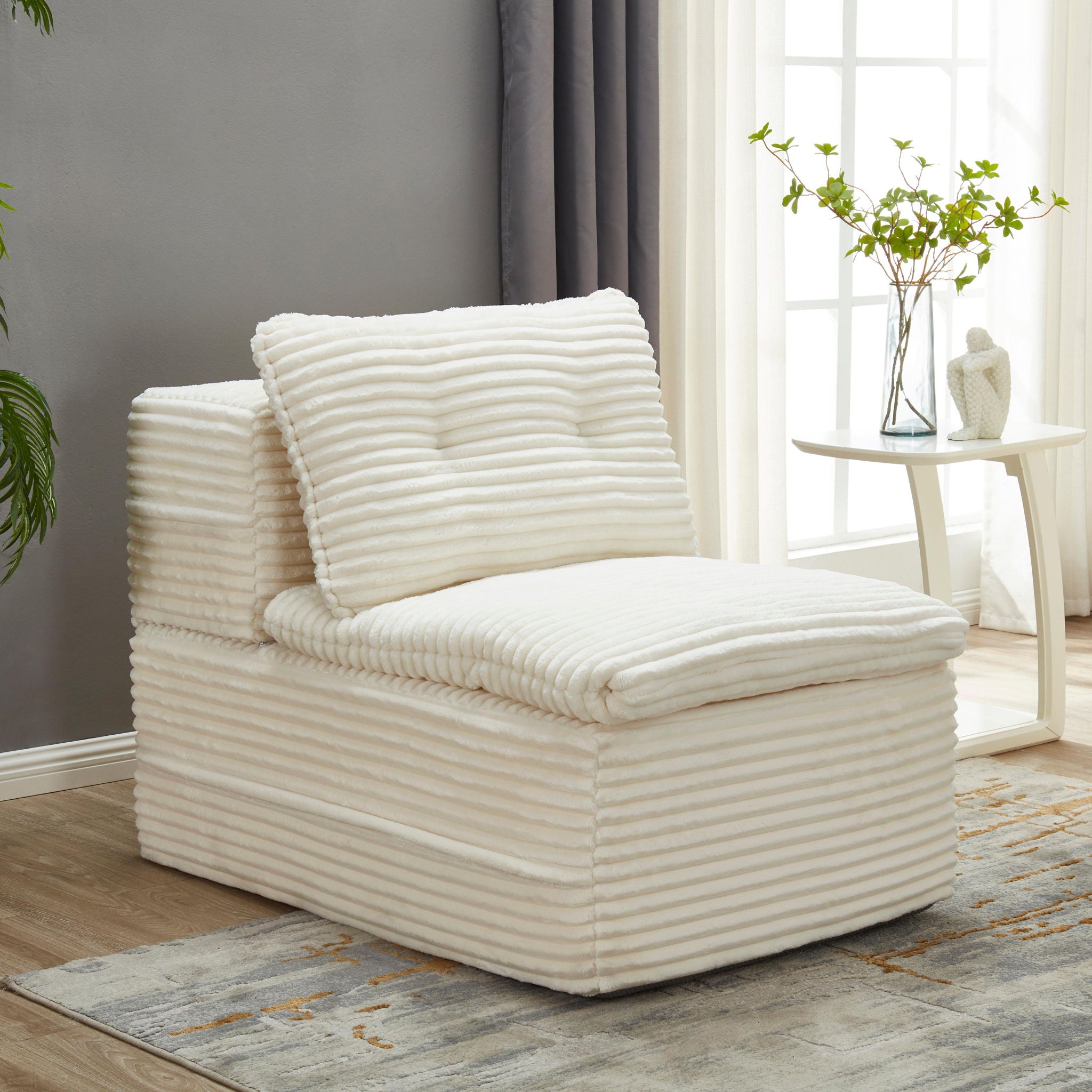 Multi Functional Sectional Sofa Bed With Independent Chaise Lounge And Functional Blanket