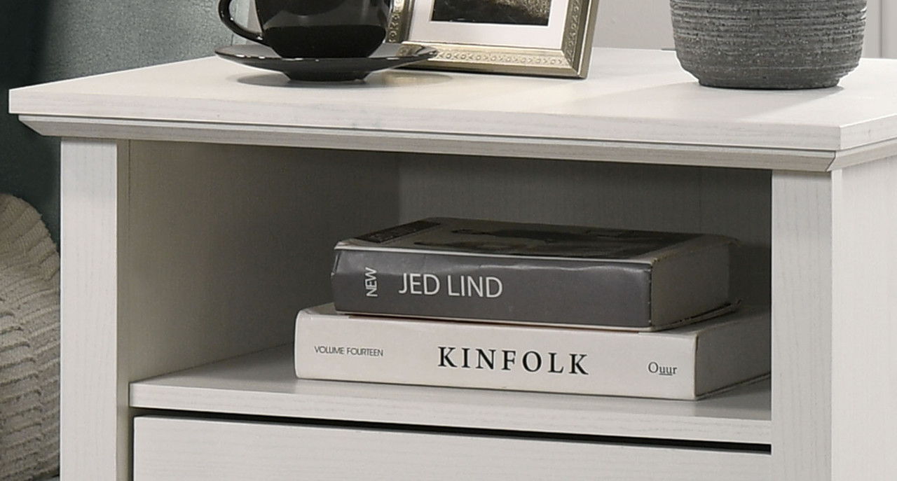 Elara 22"W White 2-Drawer Nightstand Bedside Table with USB charging  Ports