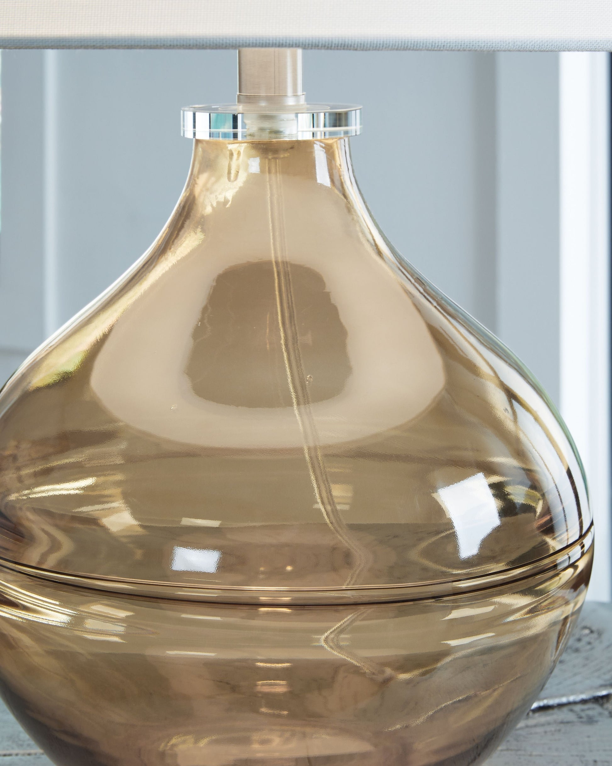 Signature Design by Ashley® Lemmitt - Glass Table Lamp | Meri Furniture
