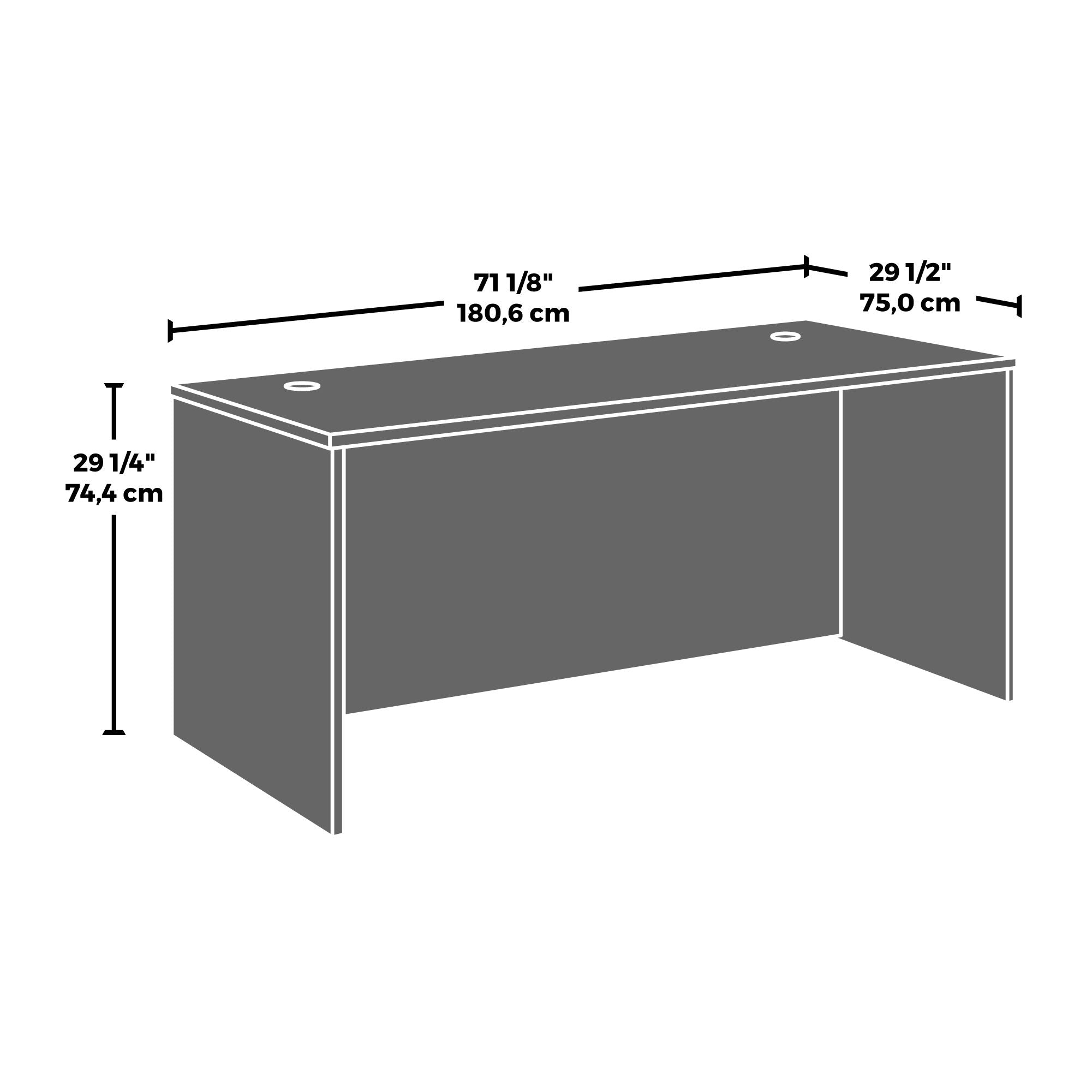 Affirm 72" x 30" Commercial Desk in Noble Elm