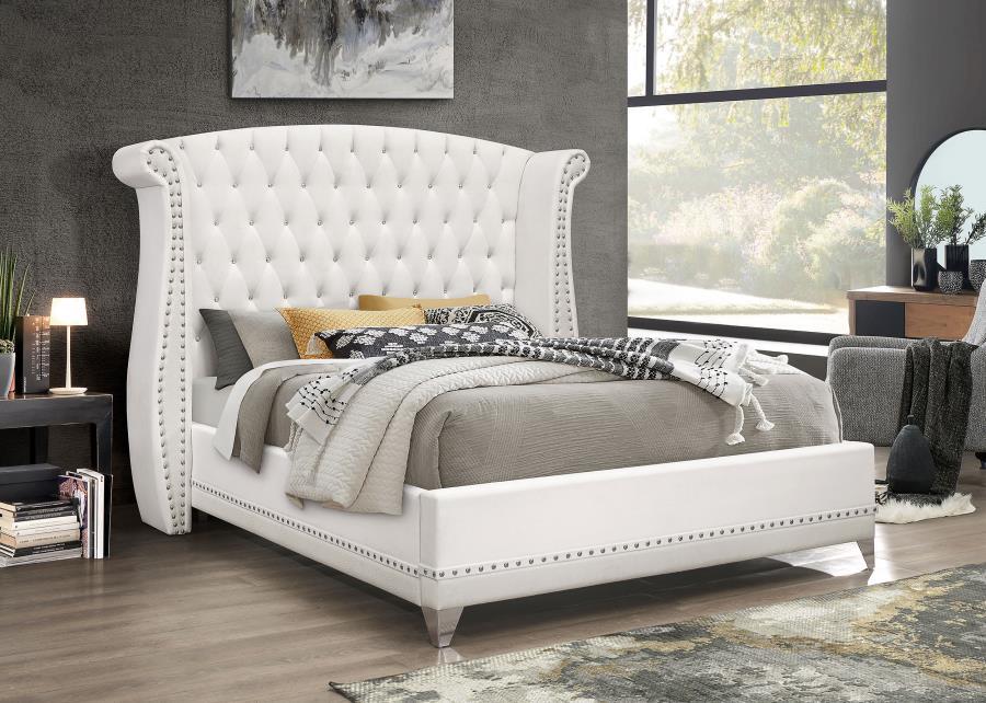 Coaster Fine Furniture Barzini - Upholstered Wingback Bed | Meri Furniture