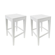 Counter Barstool (Set of 2), Rubber Wood - White