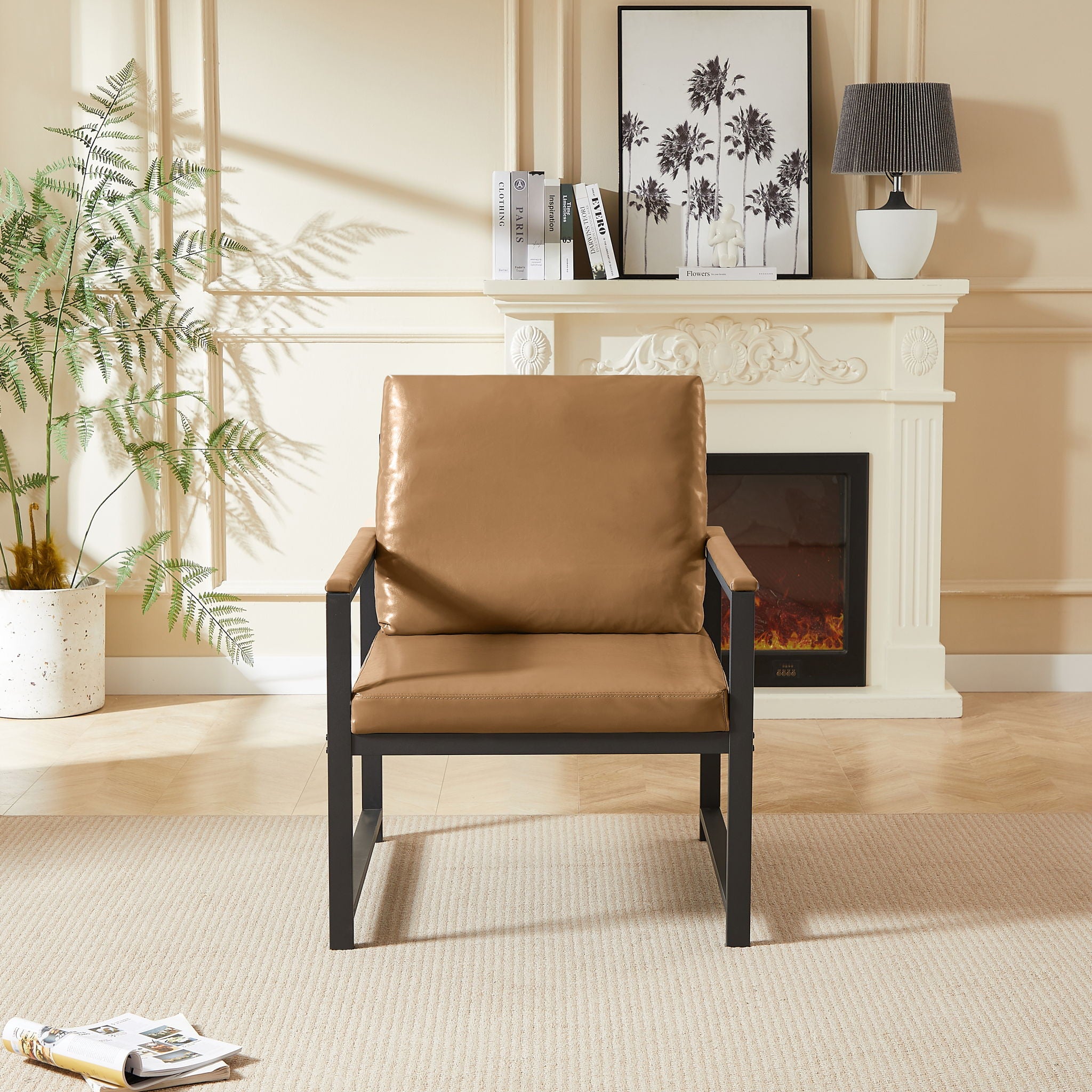 Retro Leisure Accent Chair With Extra Soft Padding