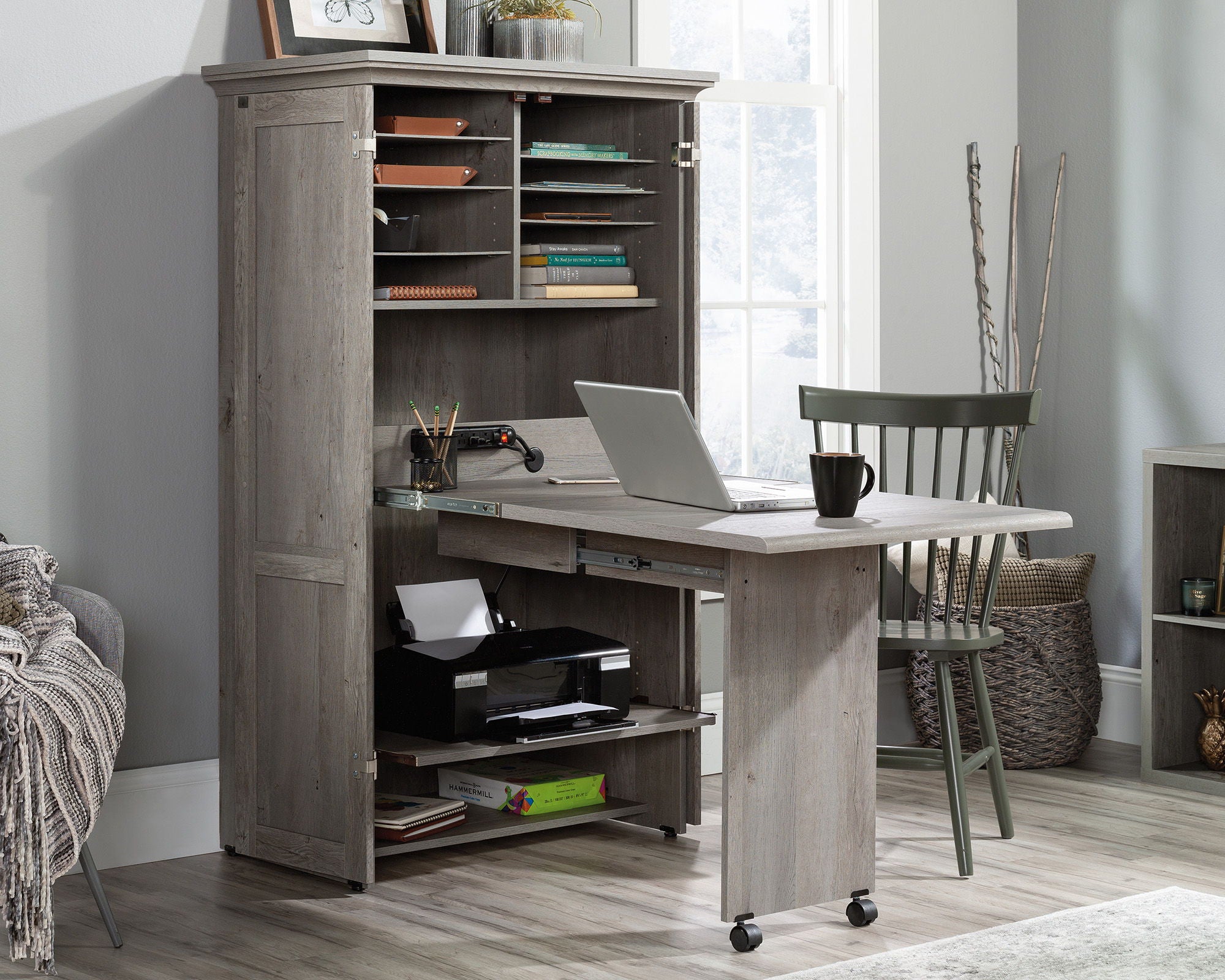 Craft & Sewing Armoire in Mystic Oak