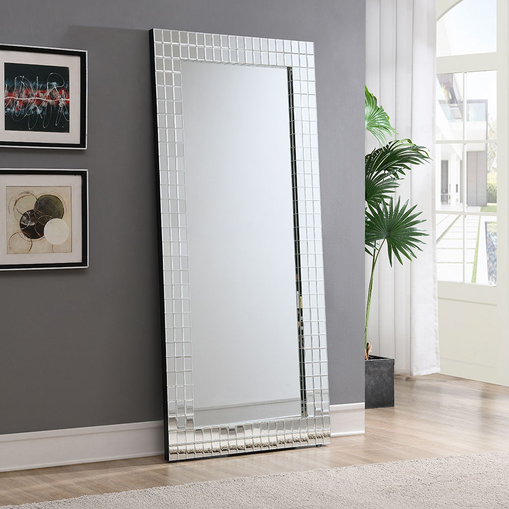 ACME Dominic - Accent Mirror - Pearl Silver | Meri Furniture