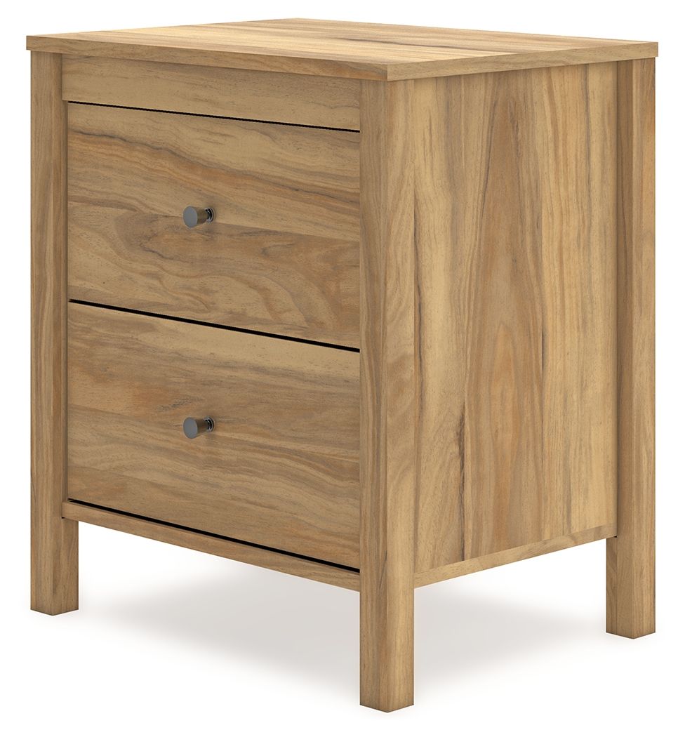 Signature Design by Ashley® Bermacy - Light Brown - Two Drawer Night Stand | Meri Furniture