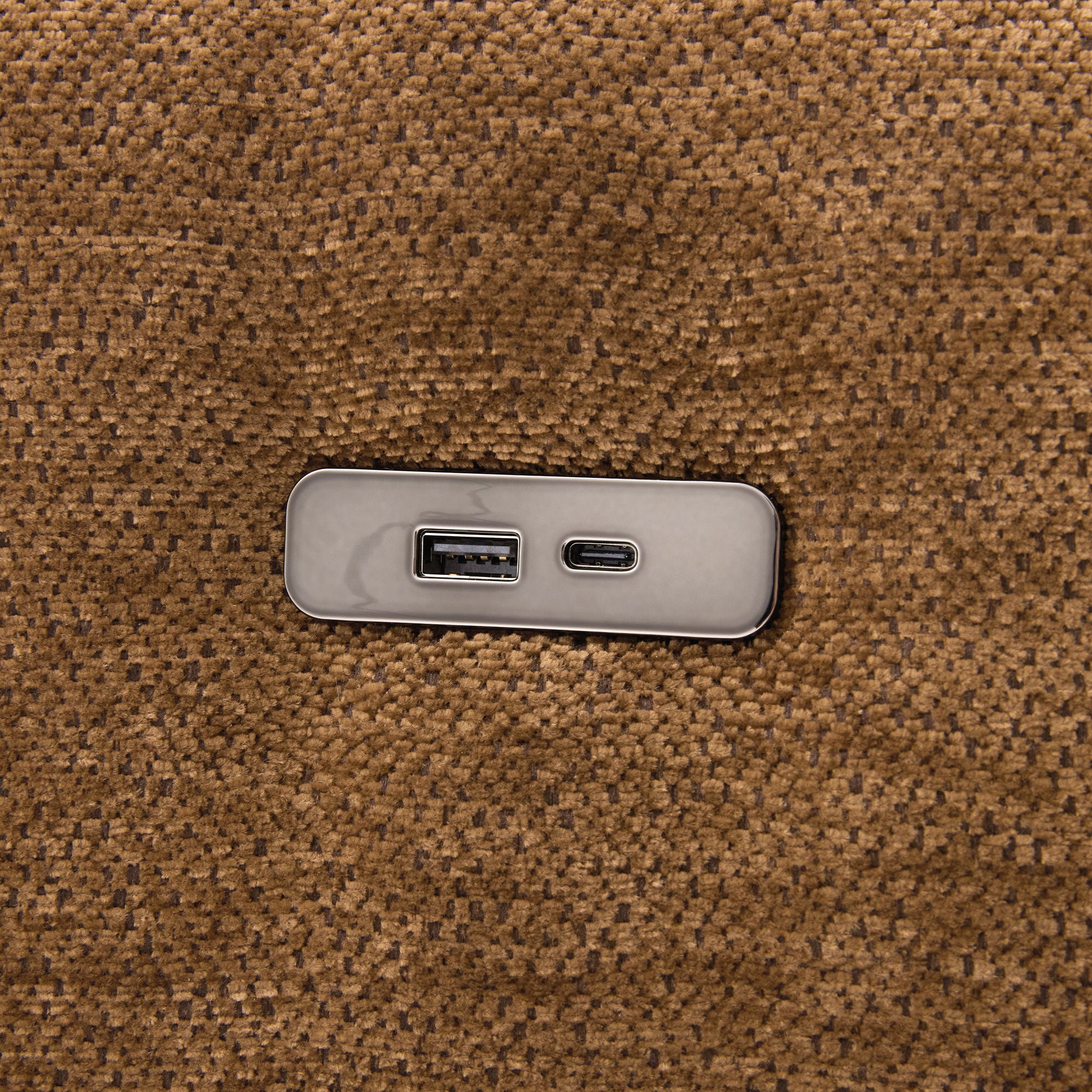 Modern Modular U-Shaped Sofa Bed With Movable Ottoman, USB Ports, Phone Holder