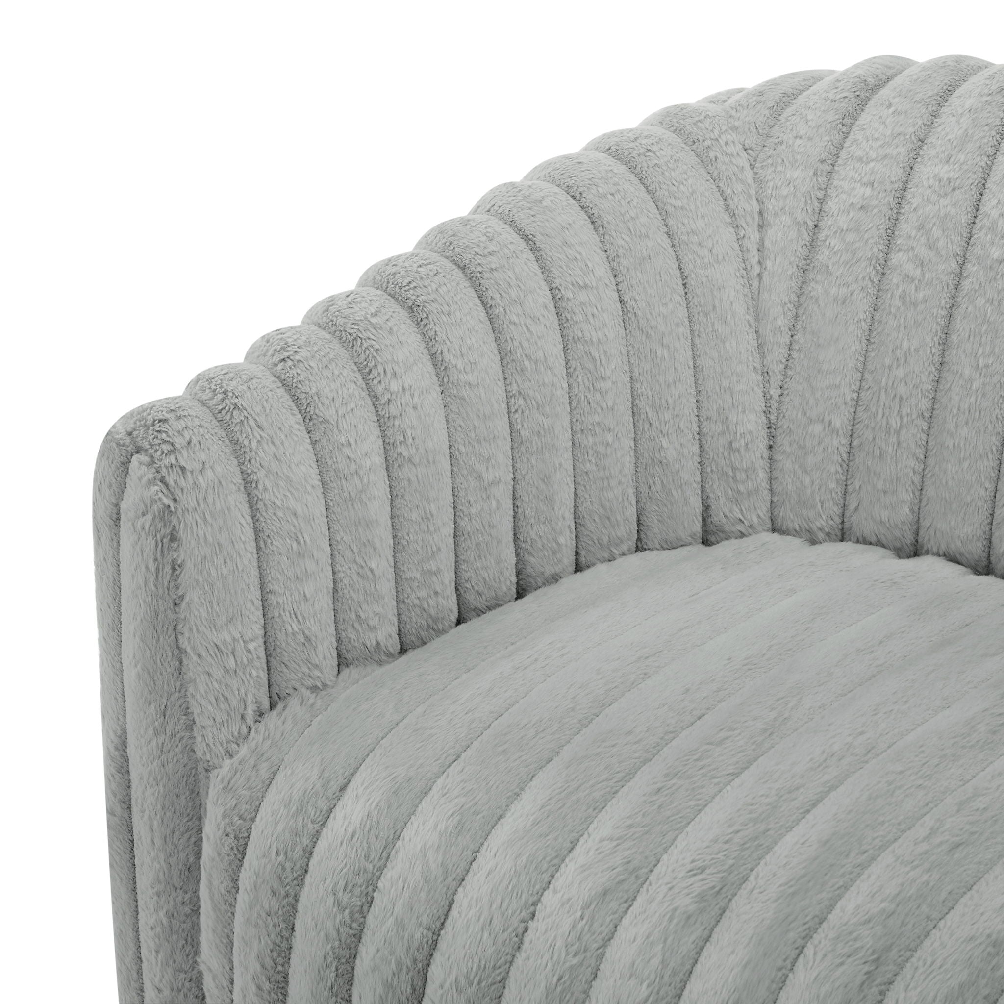 Alexa Barrel Swivel Chair - Gray