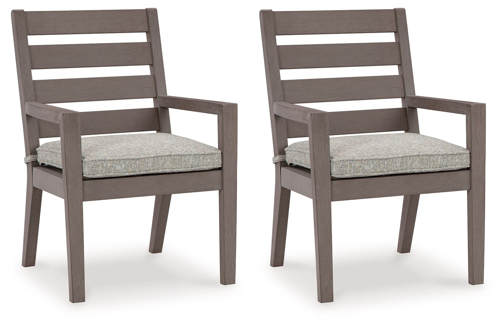 Signature Design by Ashley® Hillside Barn - Gray / Brown - Arm Chair With Cushion (Set of 2) | Meri Furniture