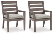 Signature Design by Ashley® Hillside Barn - Gray / Brown - Arm Chair With Cushion (Set of 2) | Meri Furniture