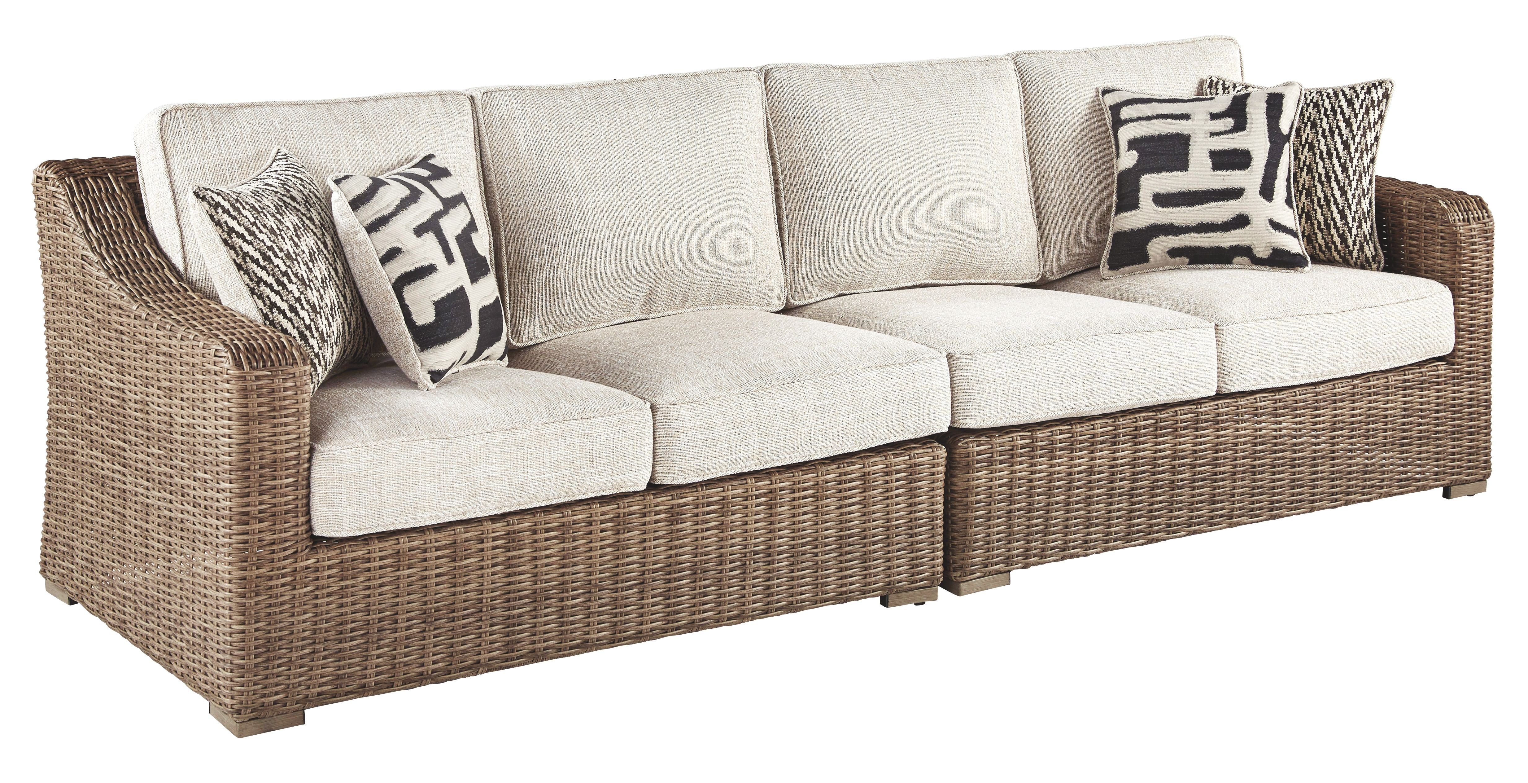 Ashley Furniture Beachcroft - Beige - Raf/laf Loveseat W/Cush (Set of 2) | Meri Furniture
